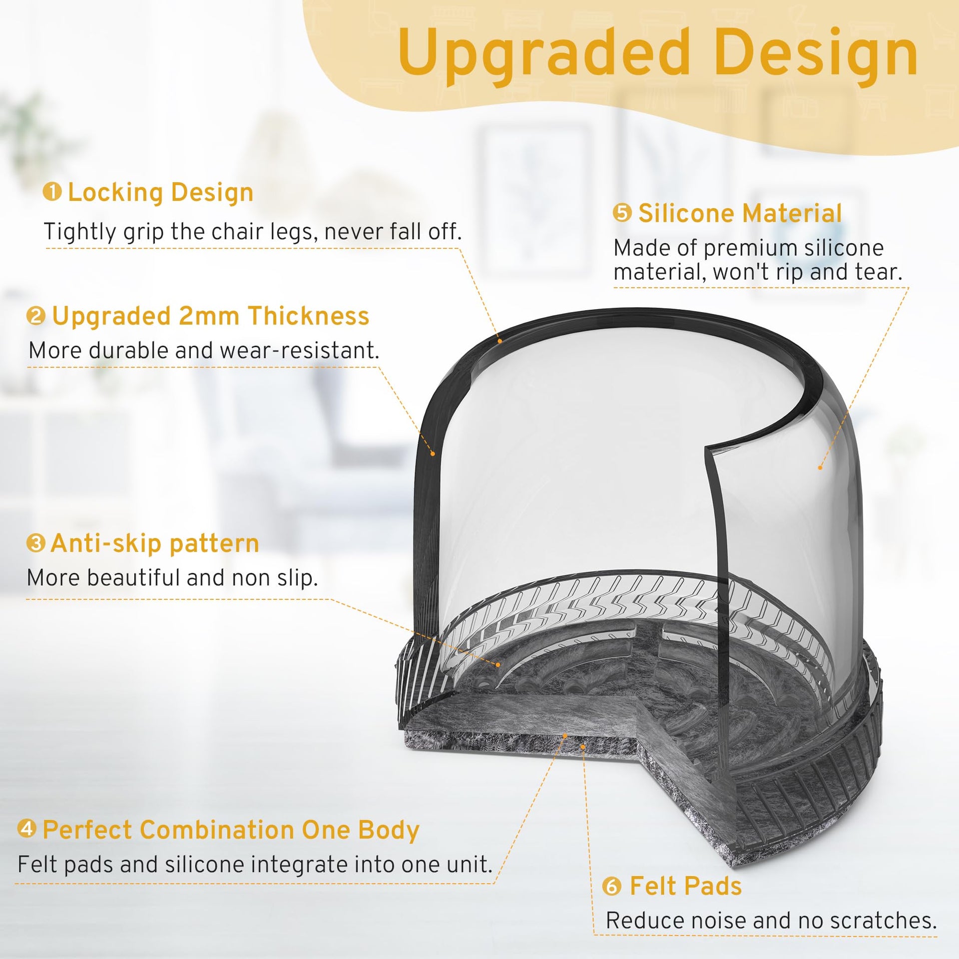 24PCS Round Chair Leg Floor Protectors (24 Count)