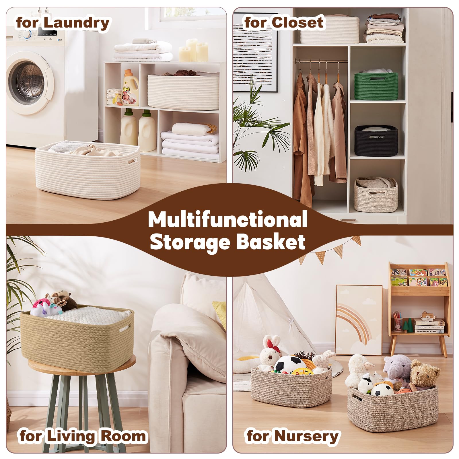 Storage Basket for Shelves (2 Count)