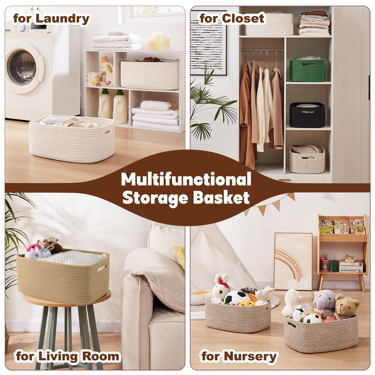 Storage Basket for Shelves (2 Count)
