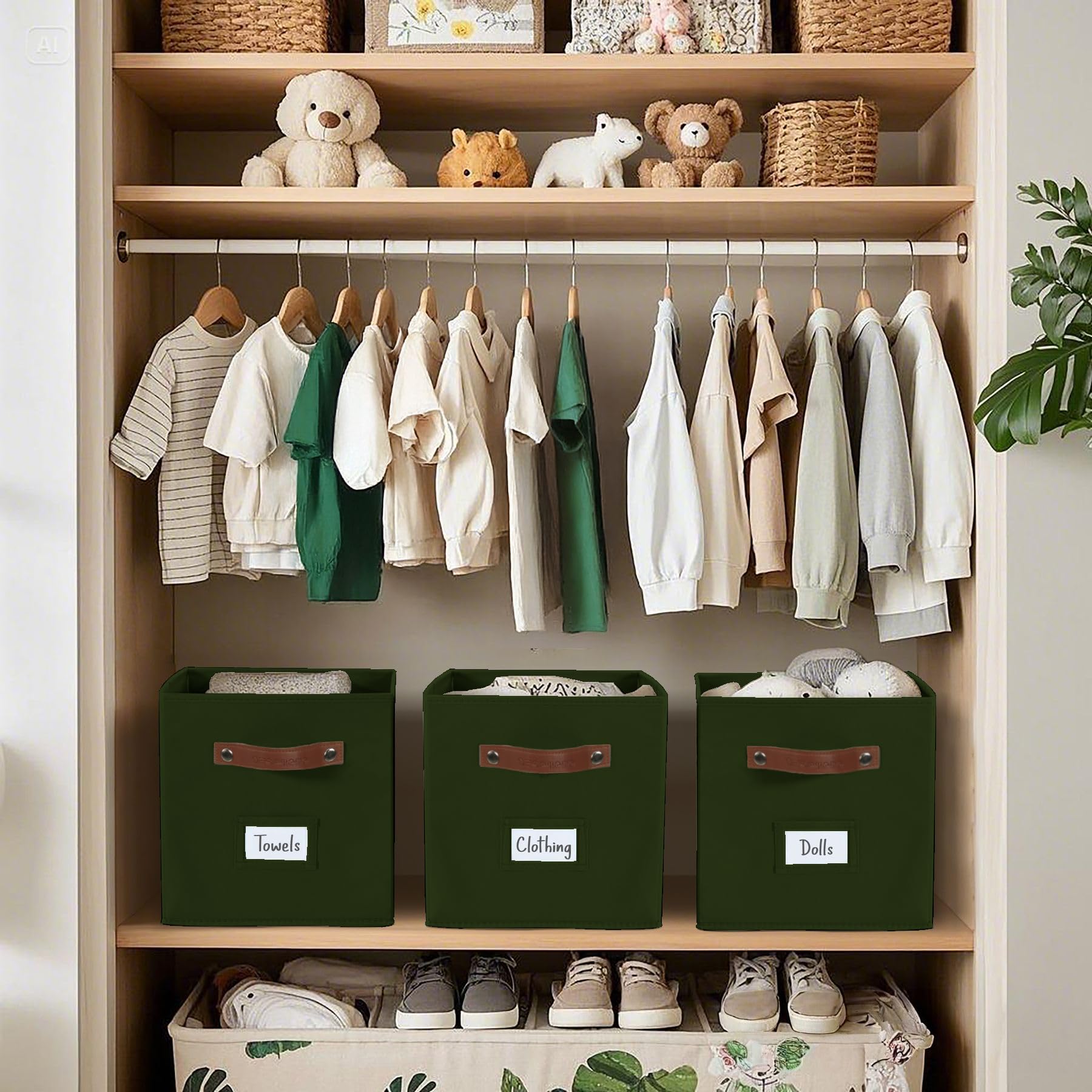 Storage Bins Cube Storage Bin with Labels (6 Count)