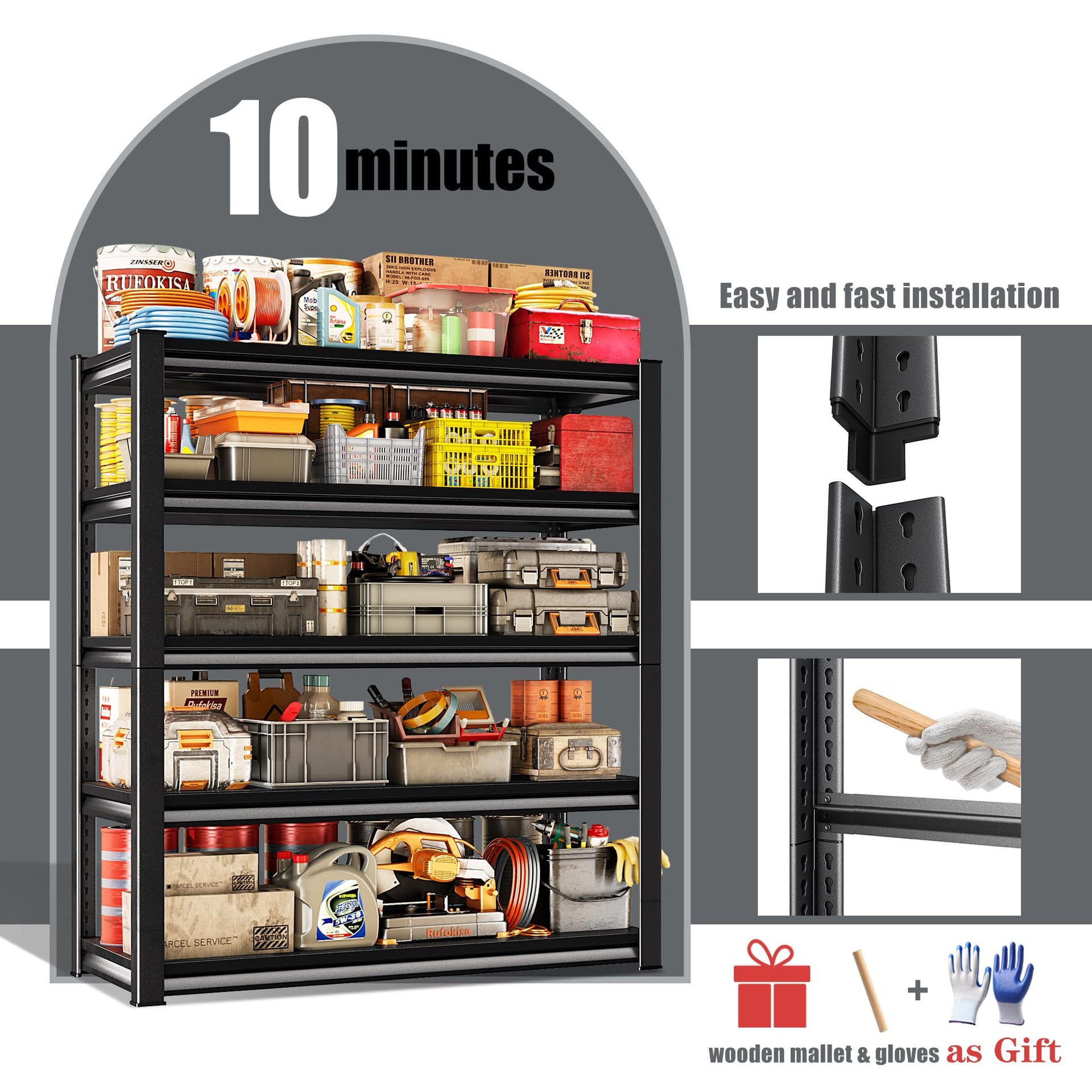 78" H Garage Shelving Heavy Duty