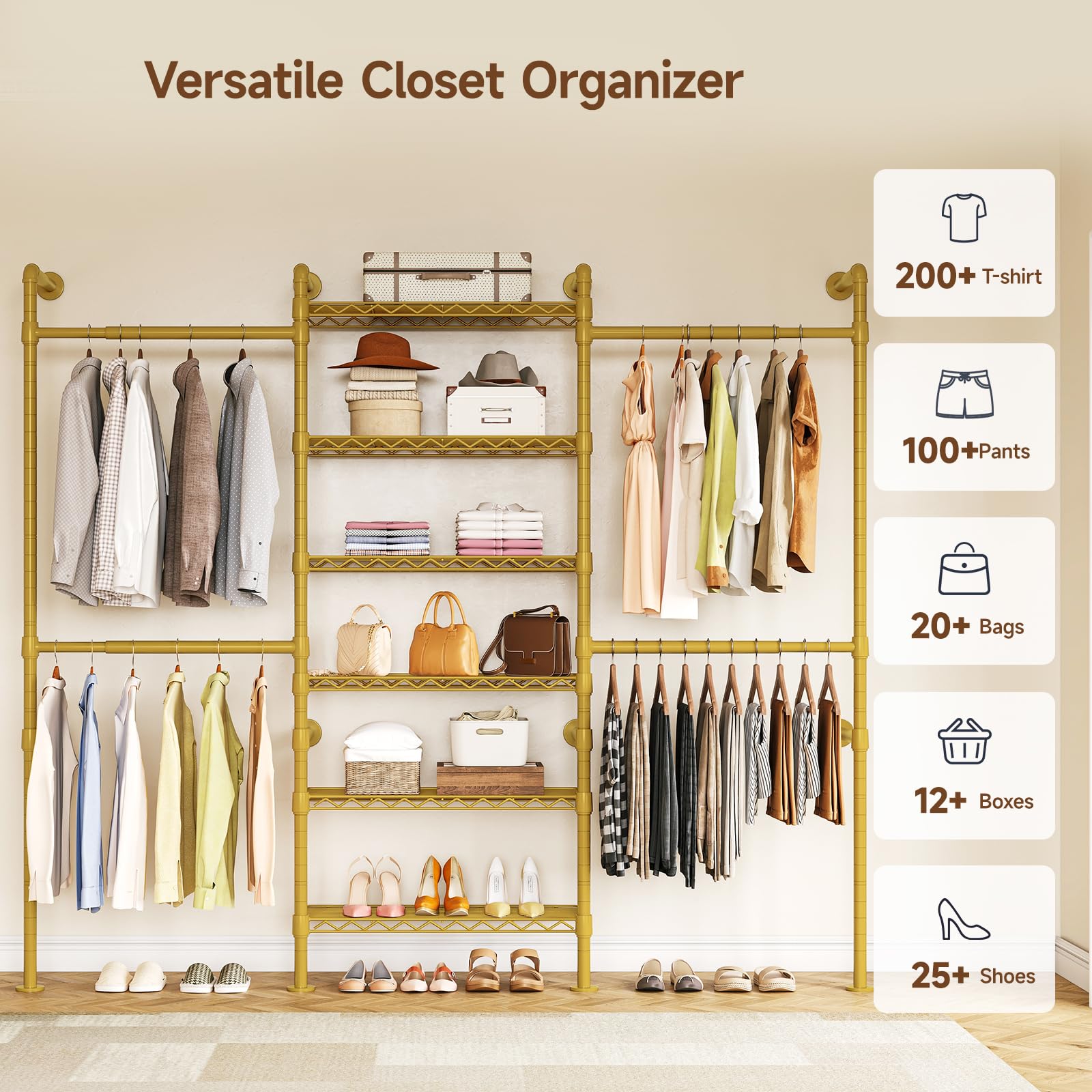 H3 Expandable Wall Mounted Closet System