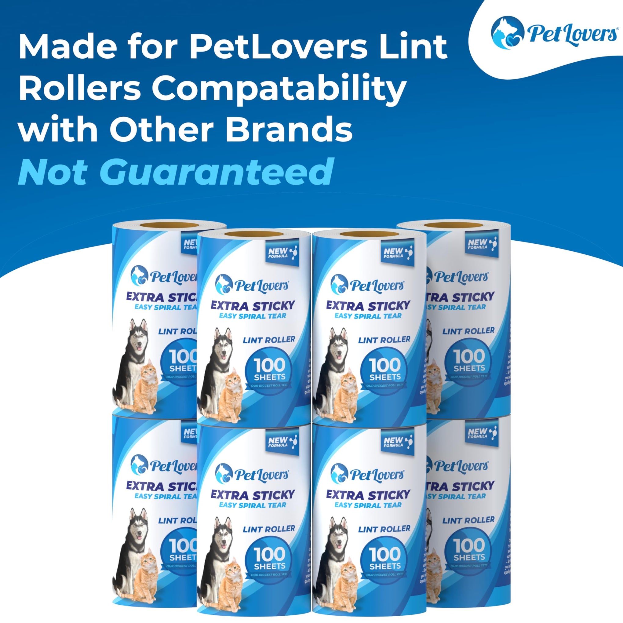 Extra Sticky Lint Roller Mega Value Set for Pet Hair Removal (800 Count)