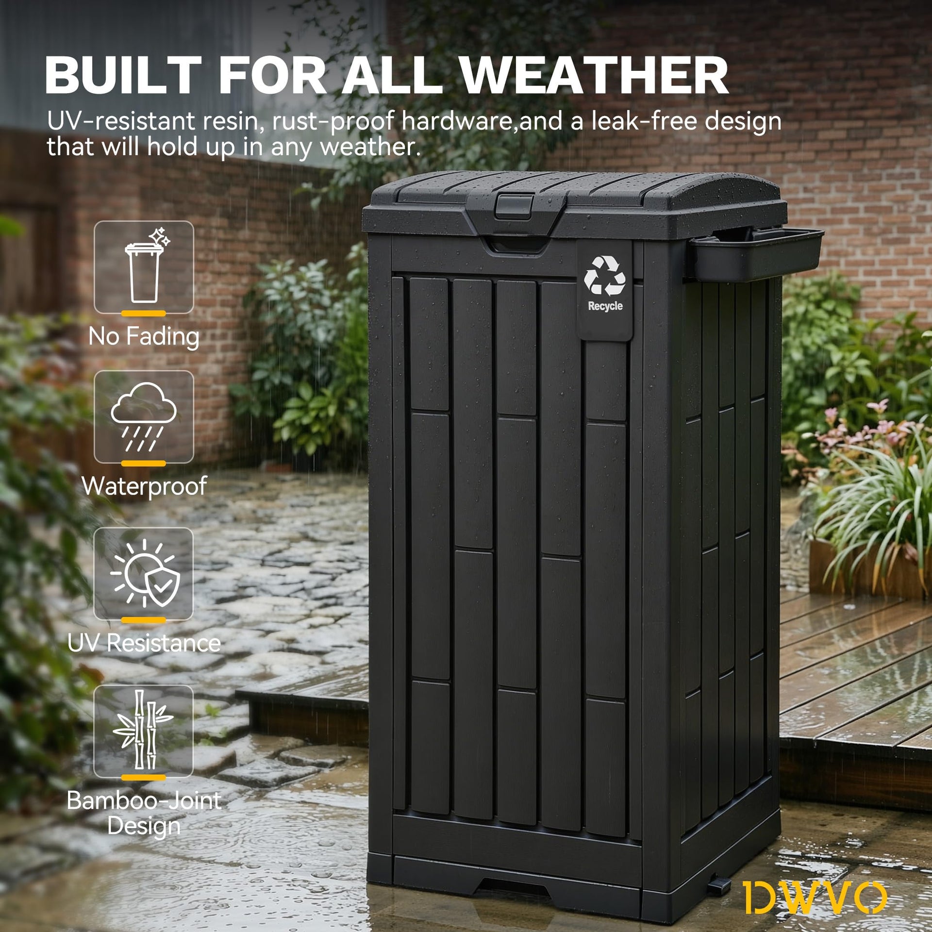 38 Gallon Outdoor Trash Can
