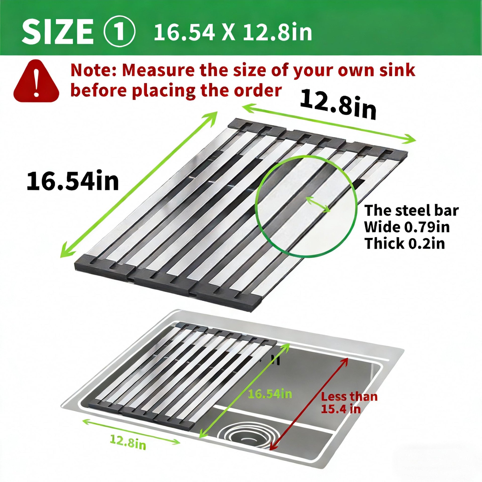 Over the Sink Kitchen Dish Drying Rack Organizer