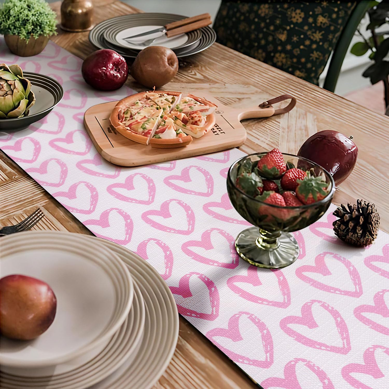 Pink Heart Drawer Liner for Cabinets Non (1417.2 sq in)