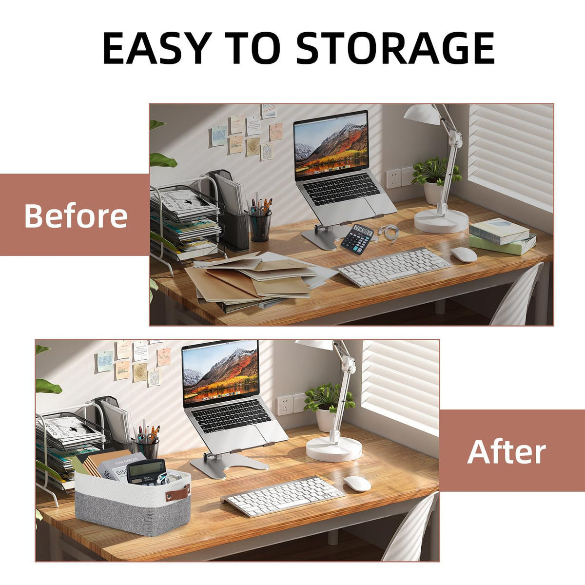 Storage Baskets for Shelves (2 Count)