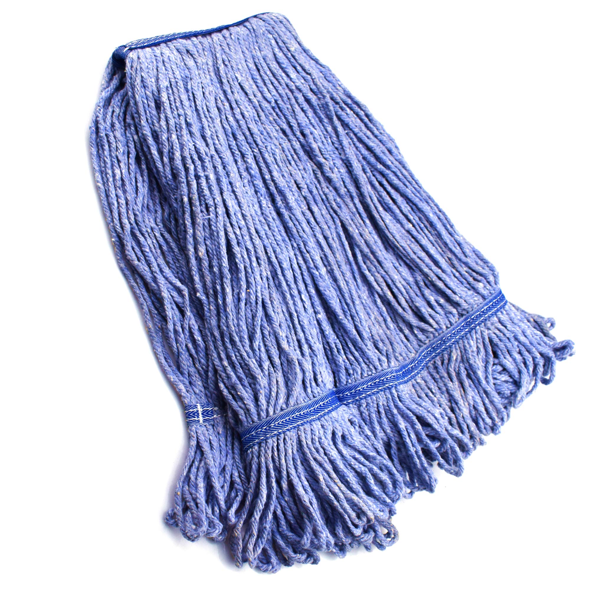 String Mop Heads Replacement Heavy Duty Commercial Grade Blue Cotton Looped End Wet Industrial Cleaning Mop Head Refills - ModHome Supplies
