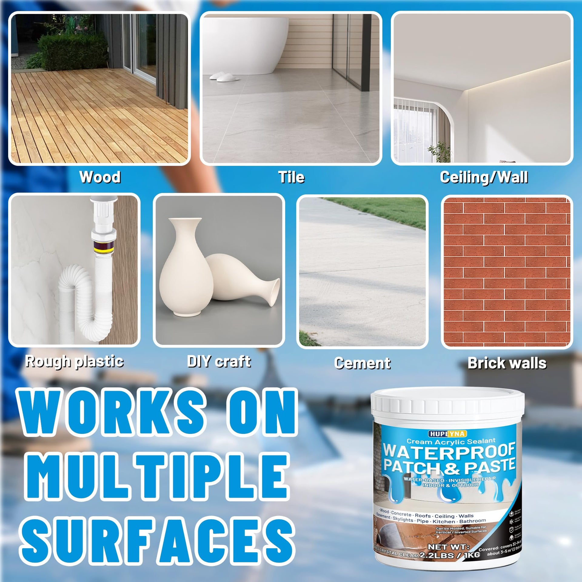 Waterproof Patch & Seal Rubberized Sealant Paste