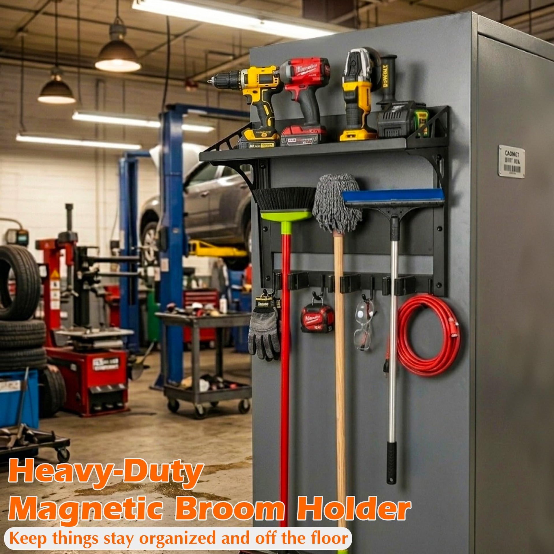 Heavy Duty Magnetic Broom Holder