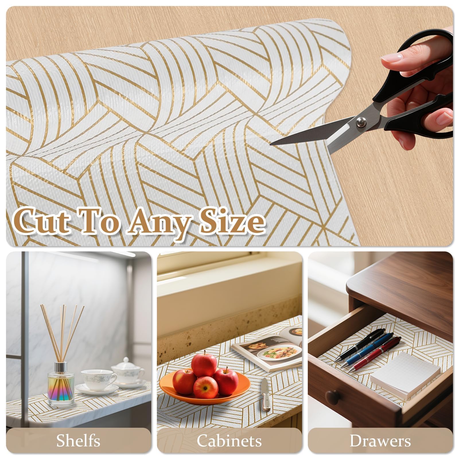 Drawer and Shelf Liner for Kitchen Cabinet Non Adhesive Non Slip 12in x 20FT (20 Sq Ft)
