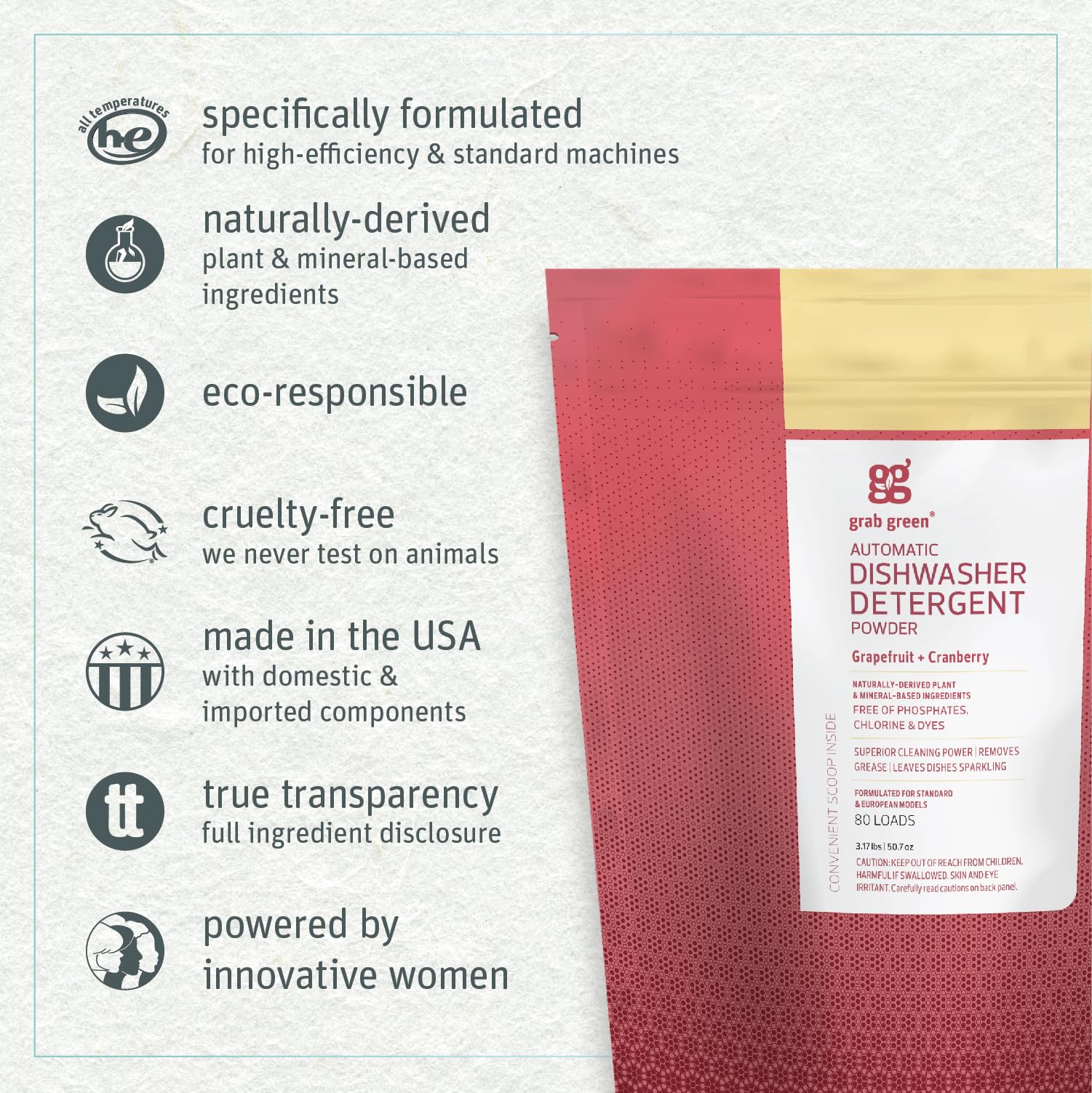 Dishwasher Detergent Powder (50.72 Ounce)