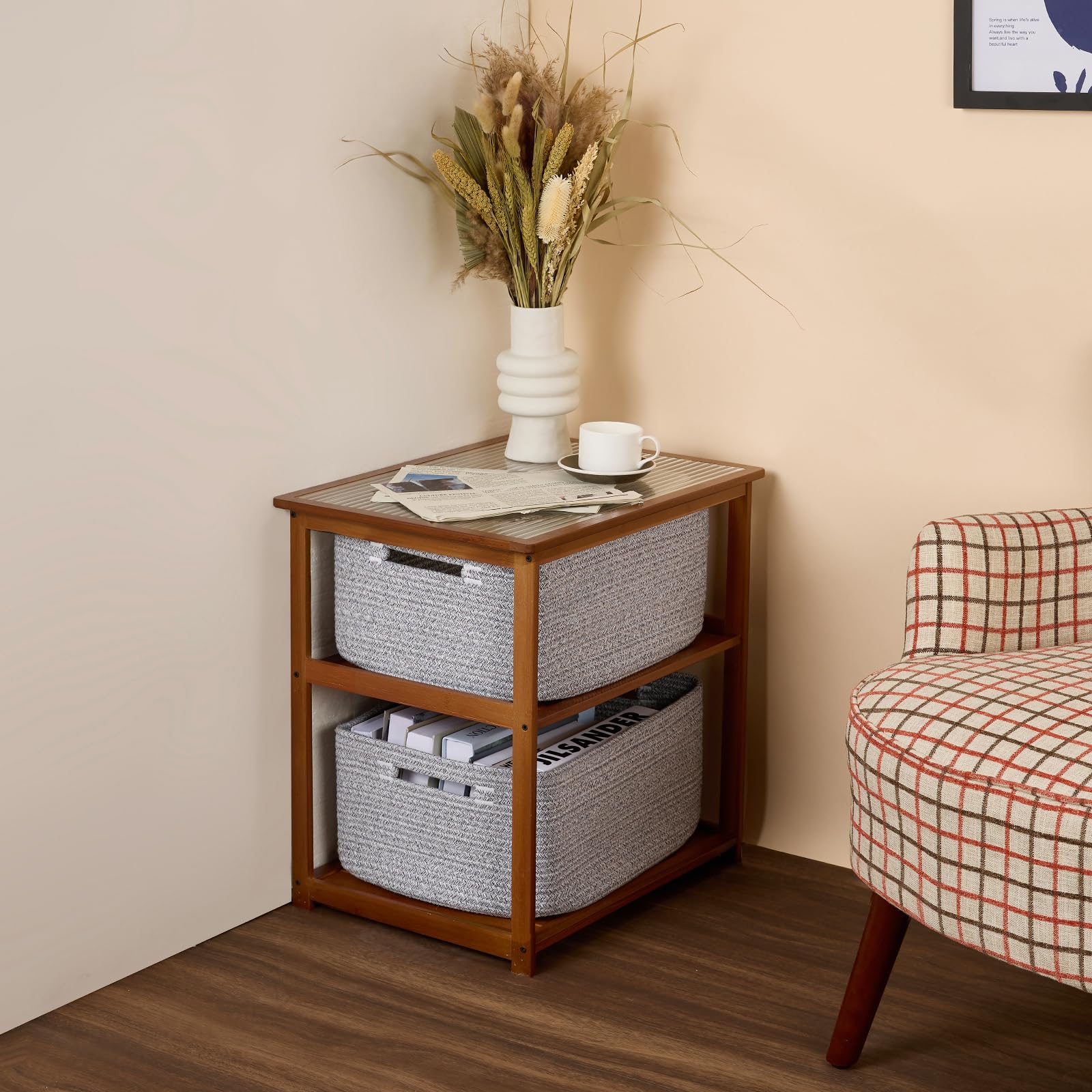 Large Storage Baskets for Shelves (2 Count)