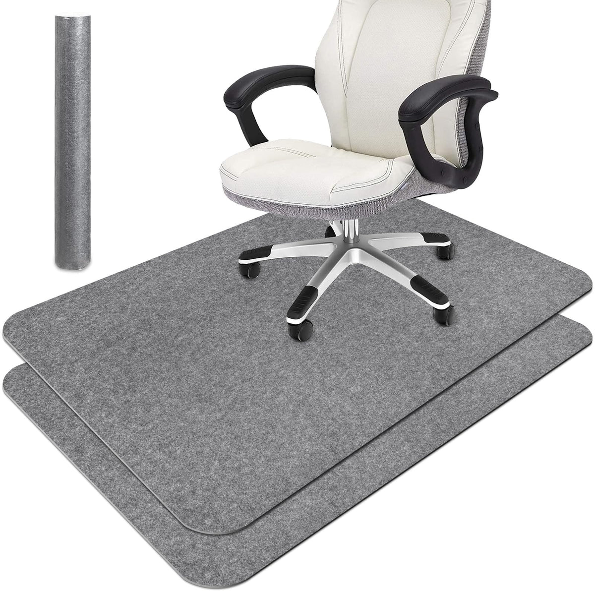 2 Pack Desk Chair Mat for Hardwood Floor & Tile 55"" x35 Office Chair Mat for Rolling Chairs Large Anti (2 Count)