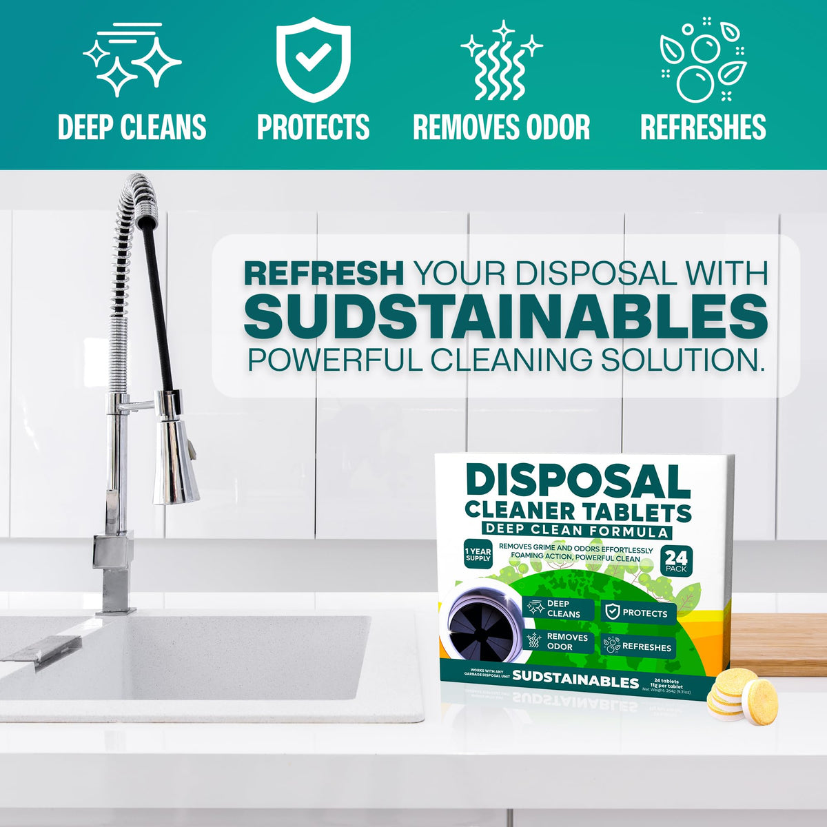 Garbage Disposal Cleaner Tablets