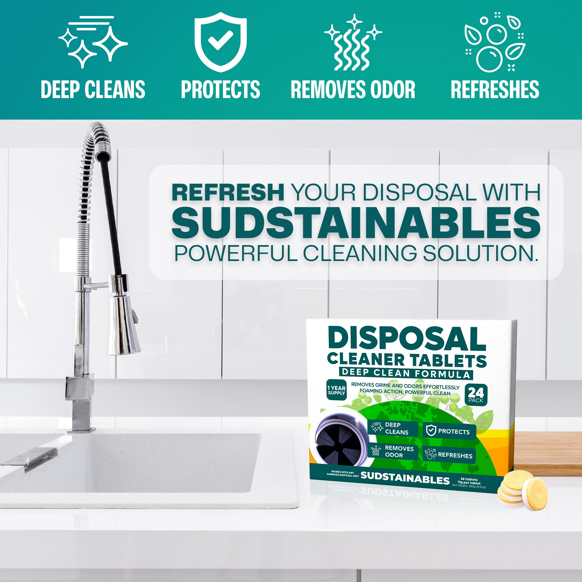 Garbage Disposal Cleaner Tablets