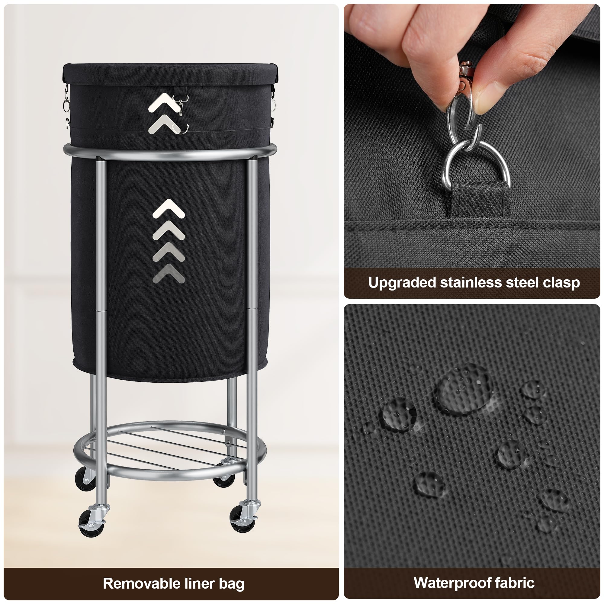 Laundry Basket with Wheels