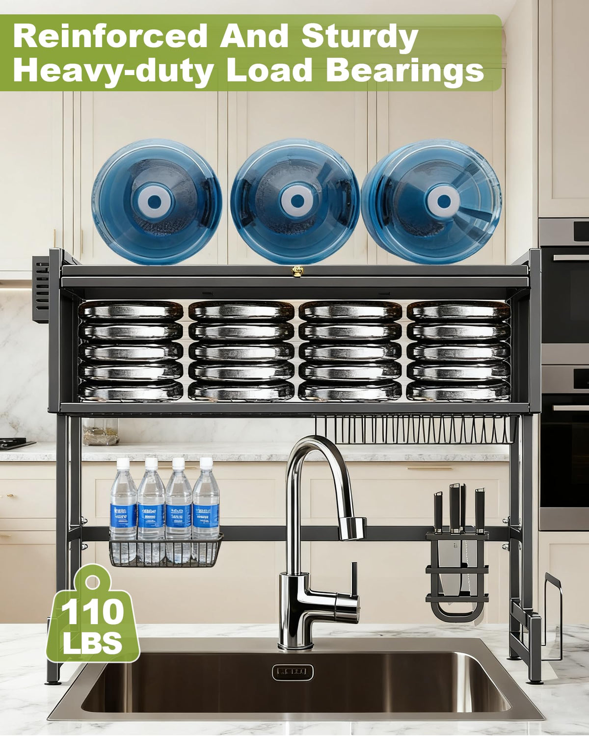 Over the Sink Dish Drying Rack with Cover 2
