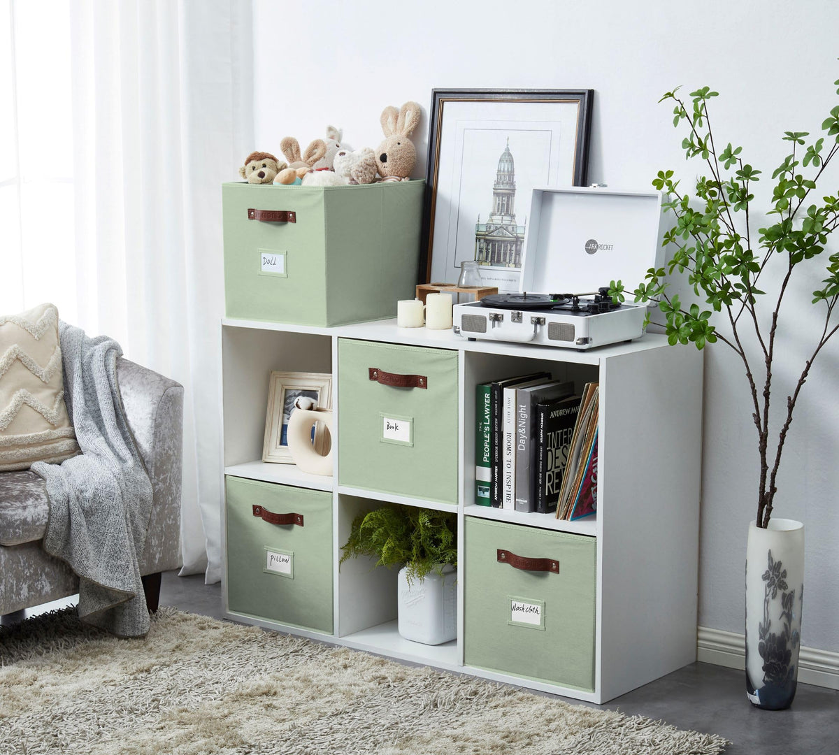 Storage Bins Storage Baskets for Shelves (4 Count)