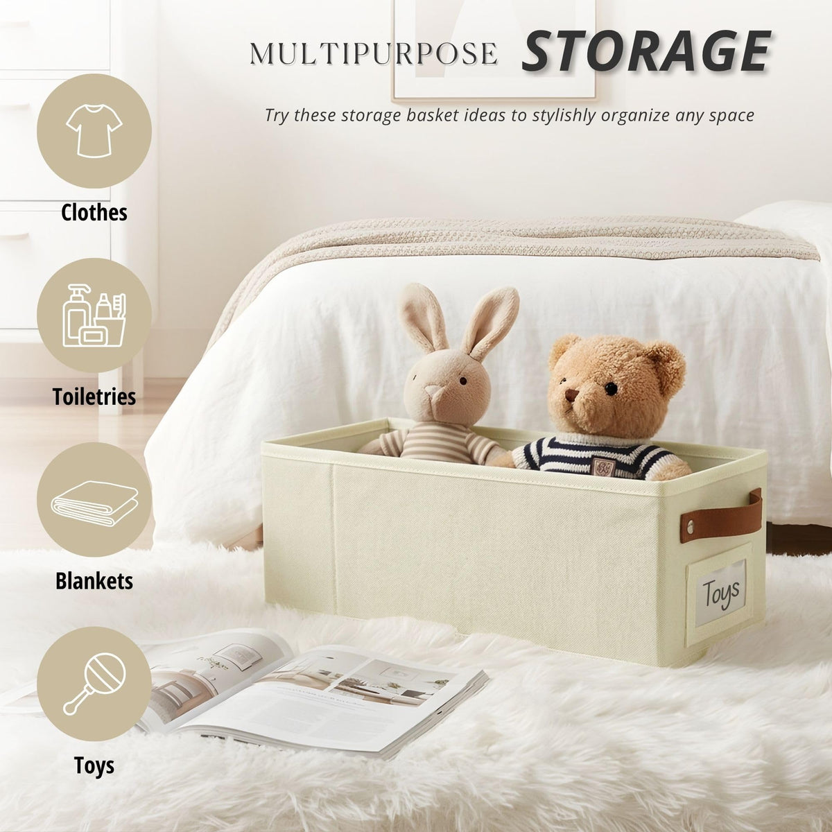 Narrow Storage Bins (4 Count)
