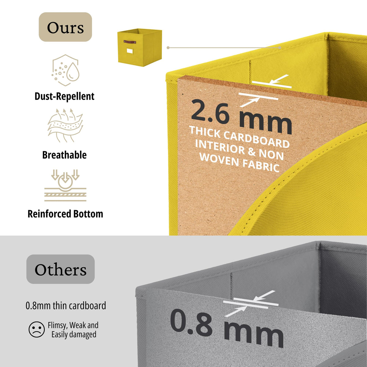 Storage Bins Cube Storage Bin with Labels (6 Count)