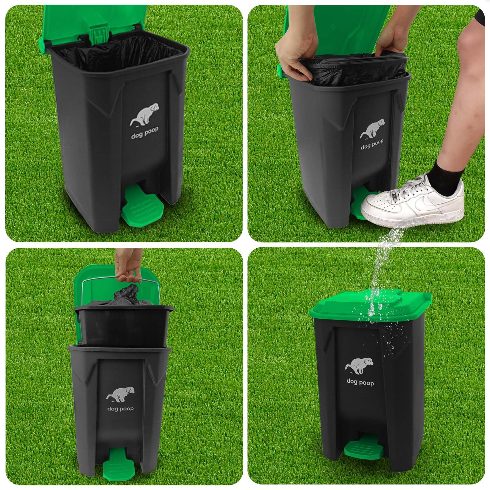 Dog Poop Trash Can Outside 20L (100 Count)