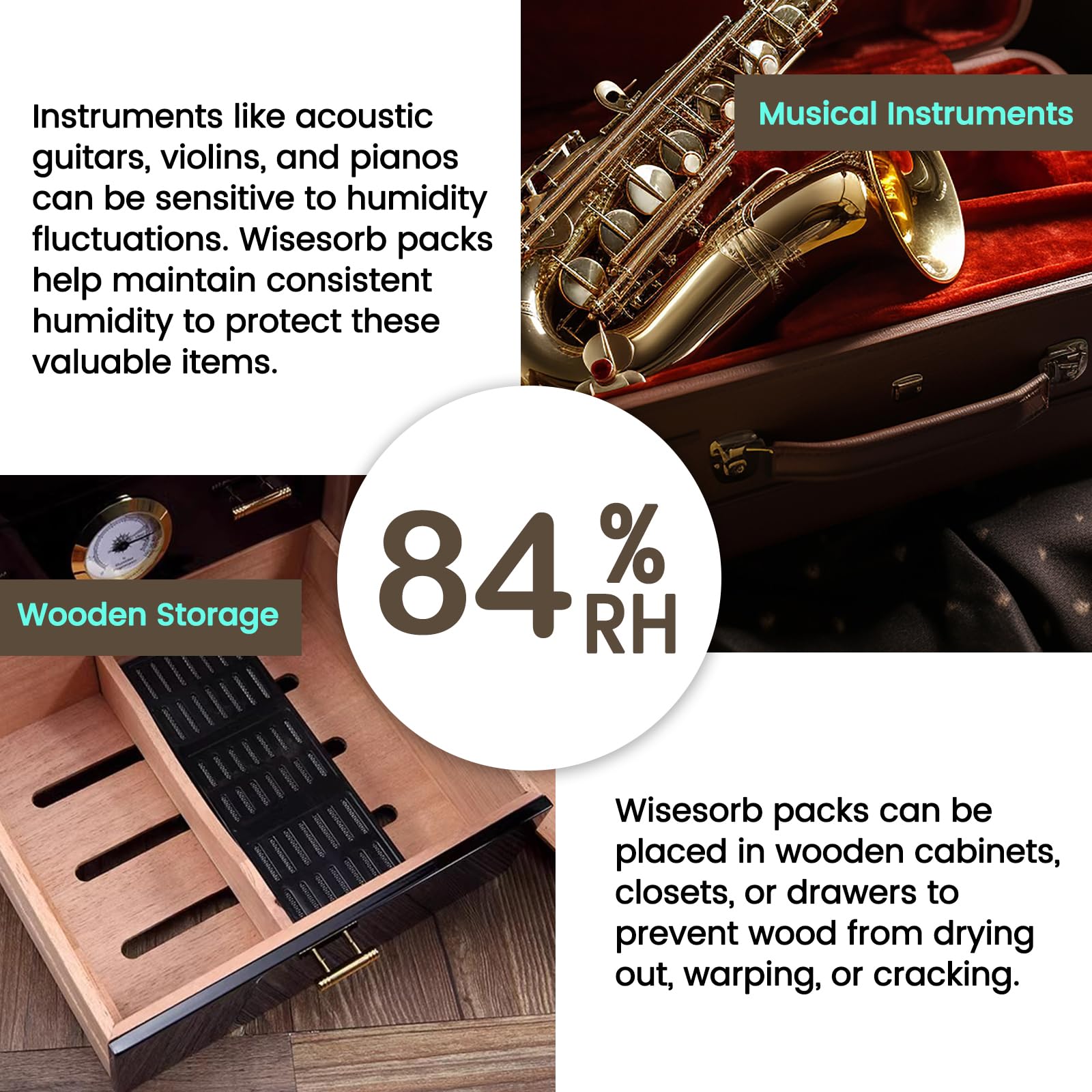 84% Two Way Humidity Control Packs for Storing 1 lb