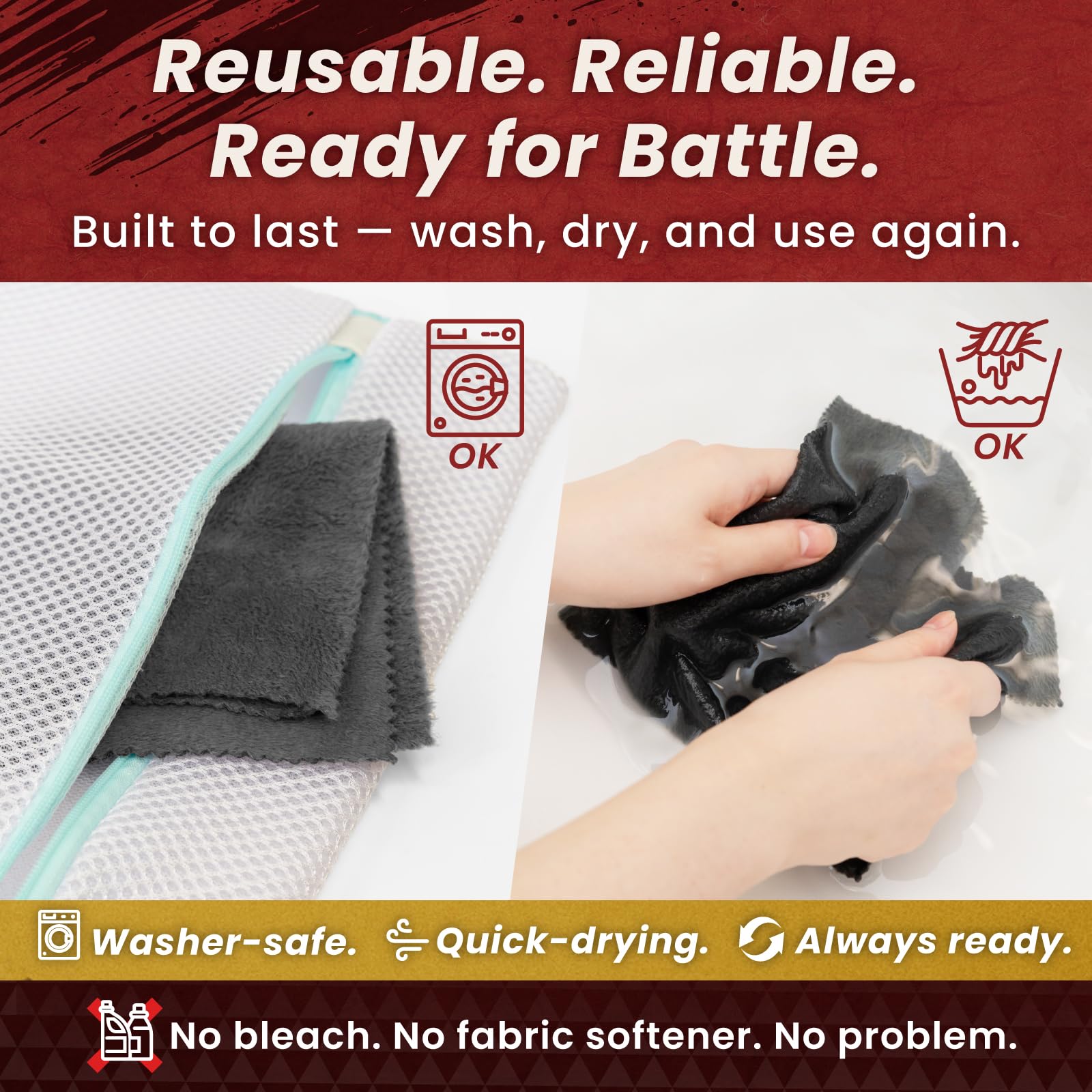 Samurai Cloth」 Japanese Microfiber Cleaning Cloth (2 Count)
