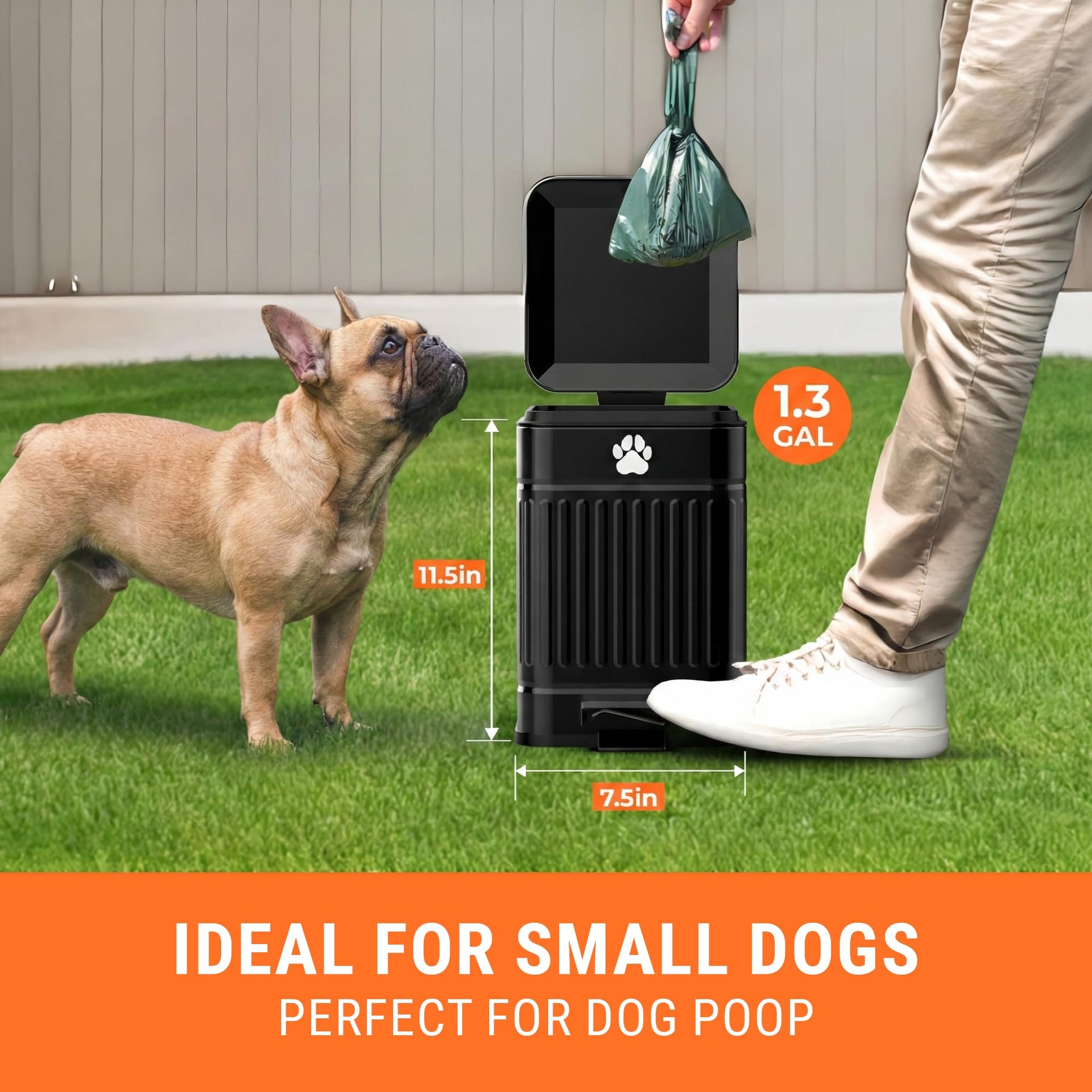 Dog Poop Trash Can Outside (30 Count)