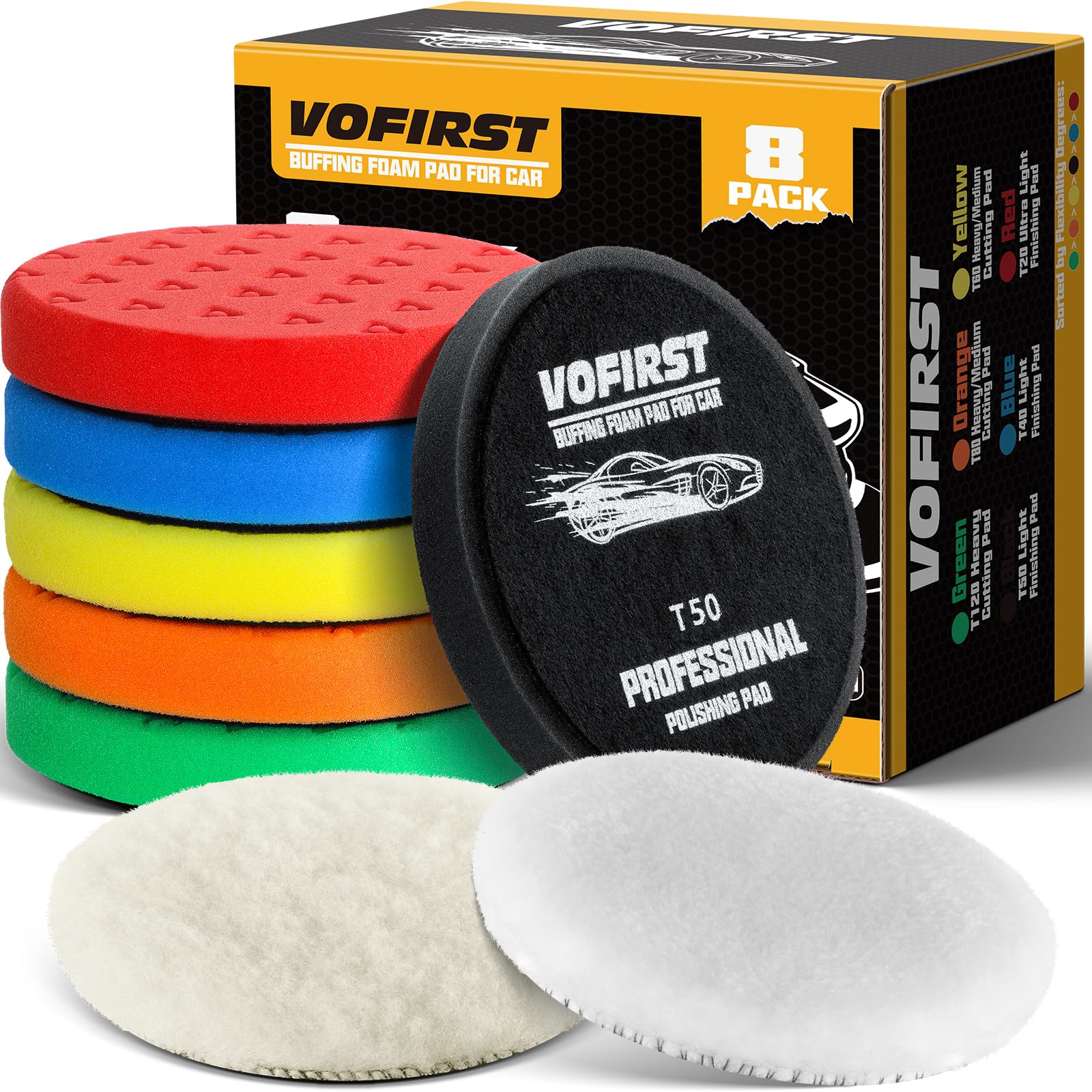 8 Pcs Buffing Polishing Pads (8 Count)