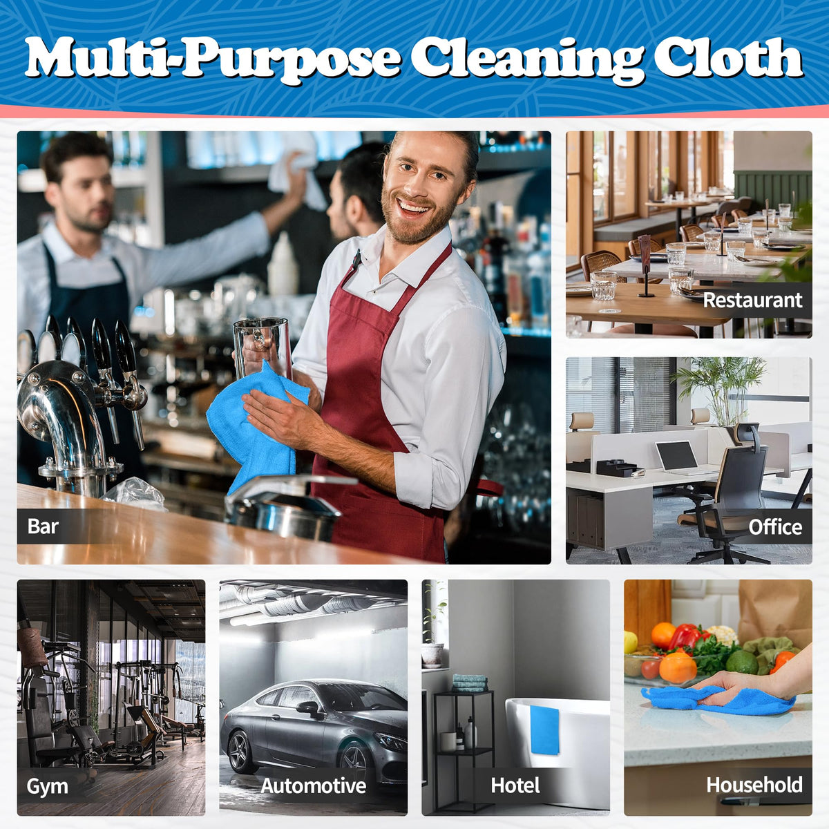 Shop Towels Microfiber Cleaning Cloth Bulk (200 Count)