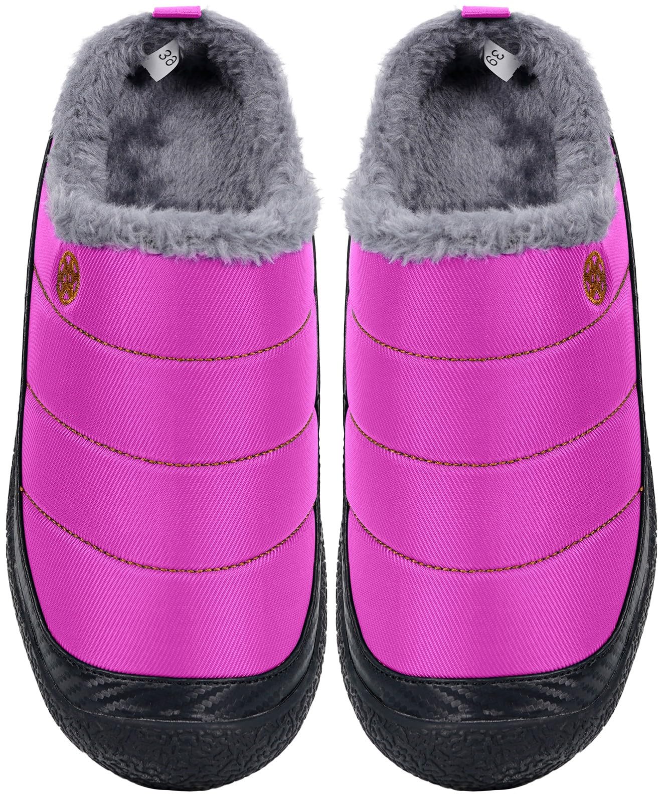 Womens Mens House Slippers Outdoor Winter Shoes Purple