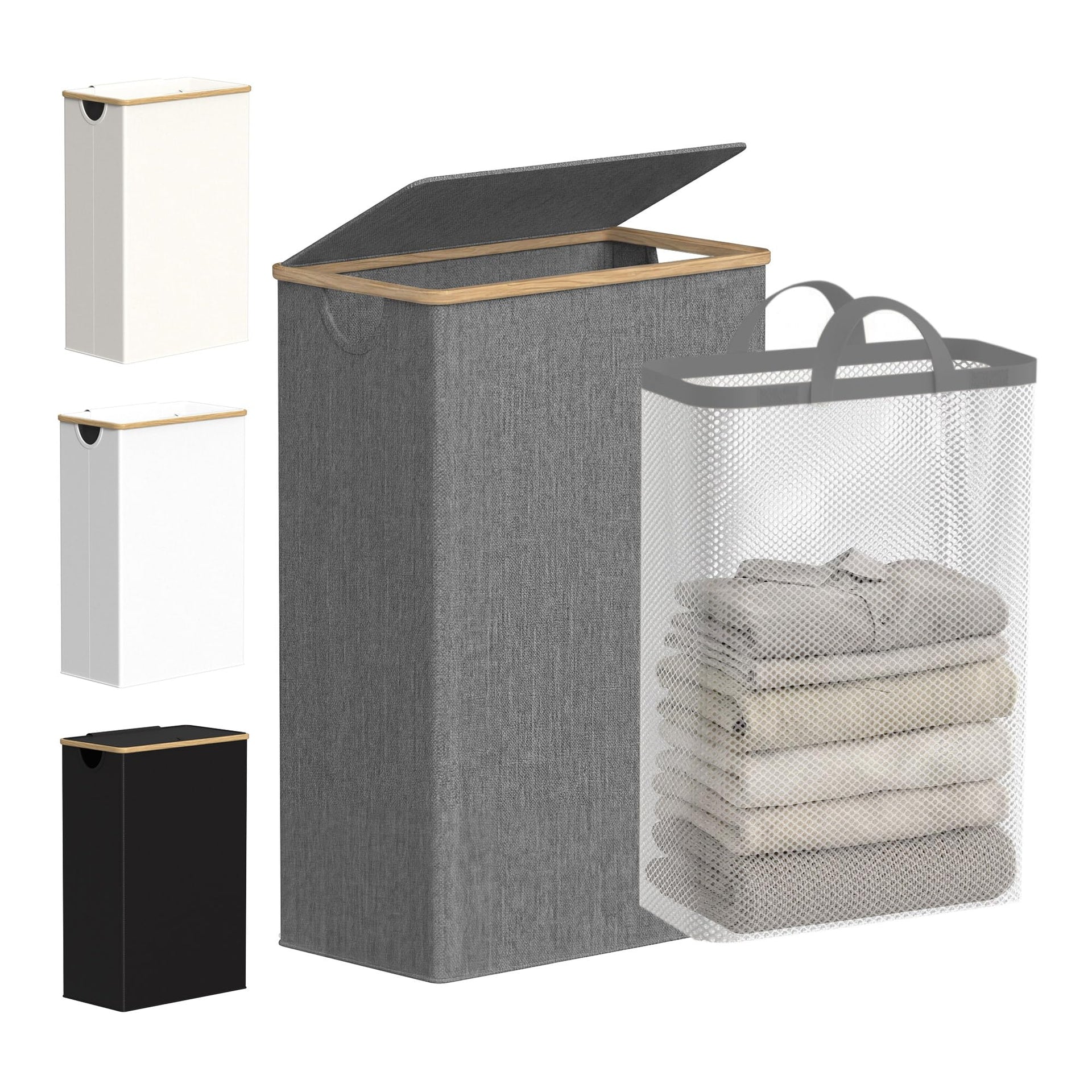 Slim Laundry Basket with Lid