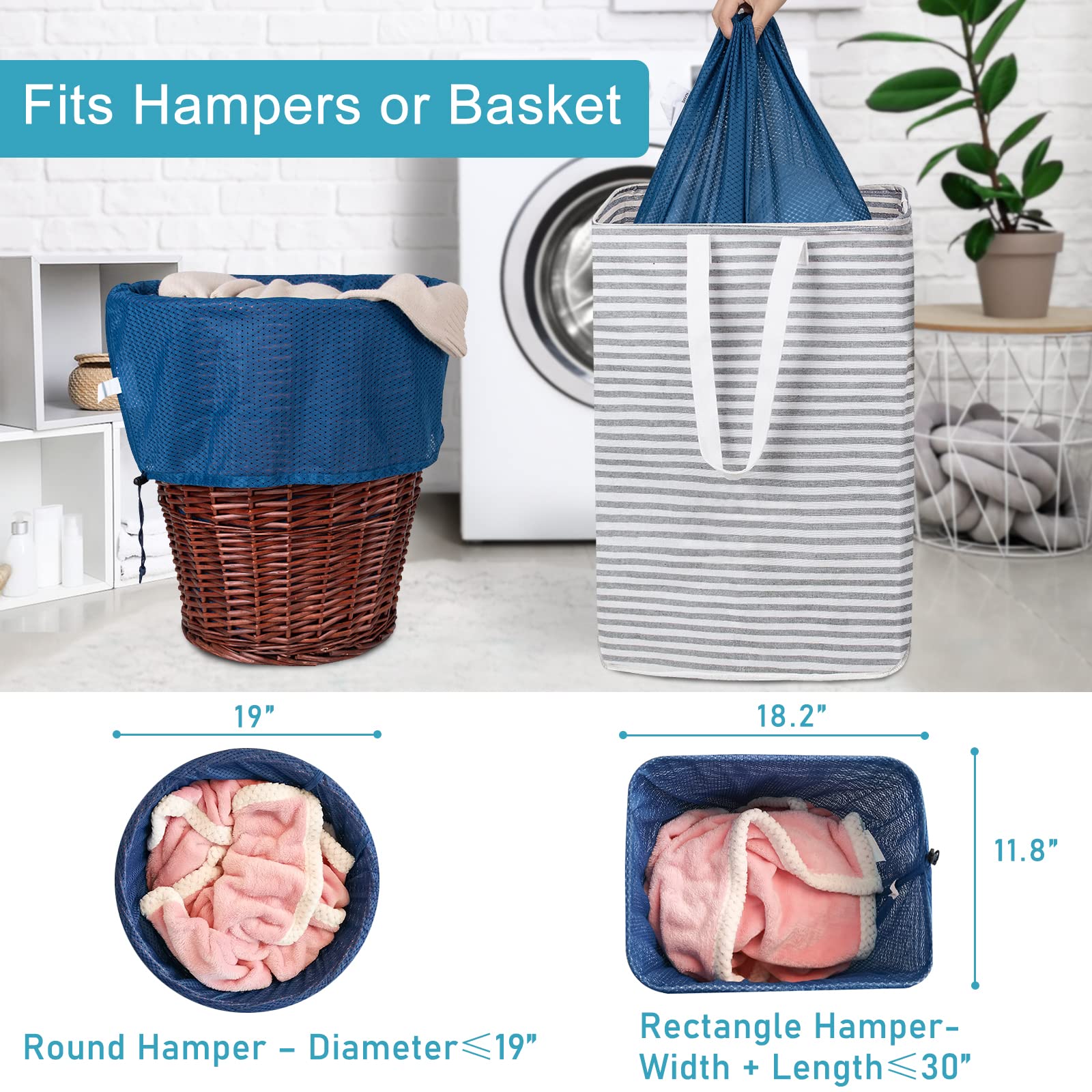 2 Pack Heavy Duty Diamond Mesh Laundry Bag (2 Count)