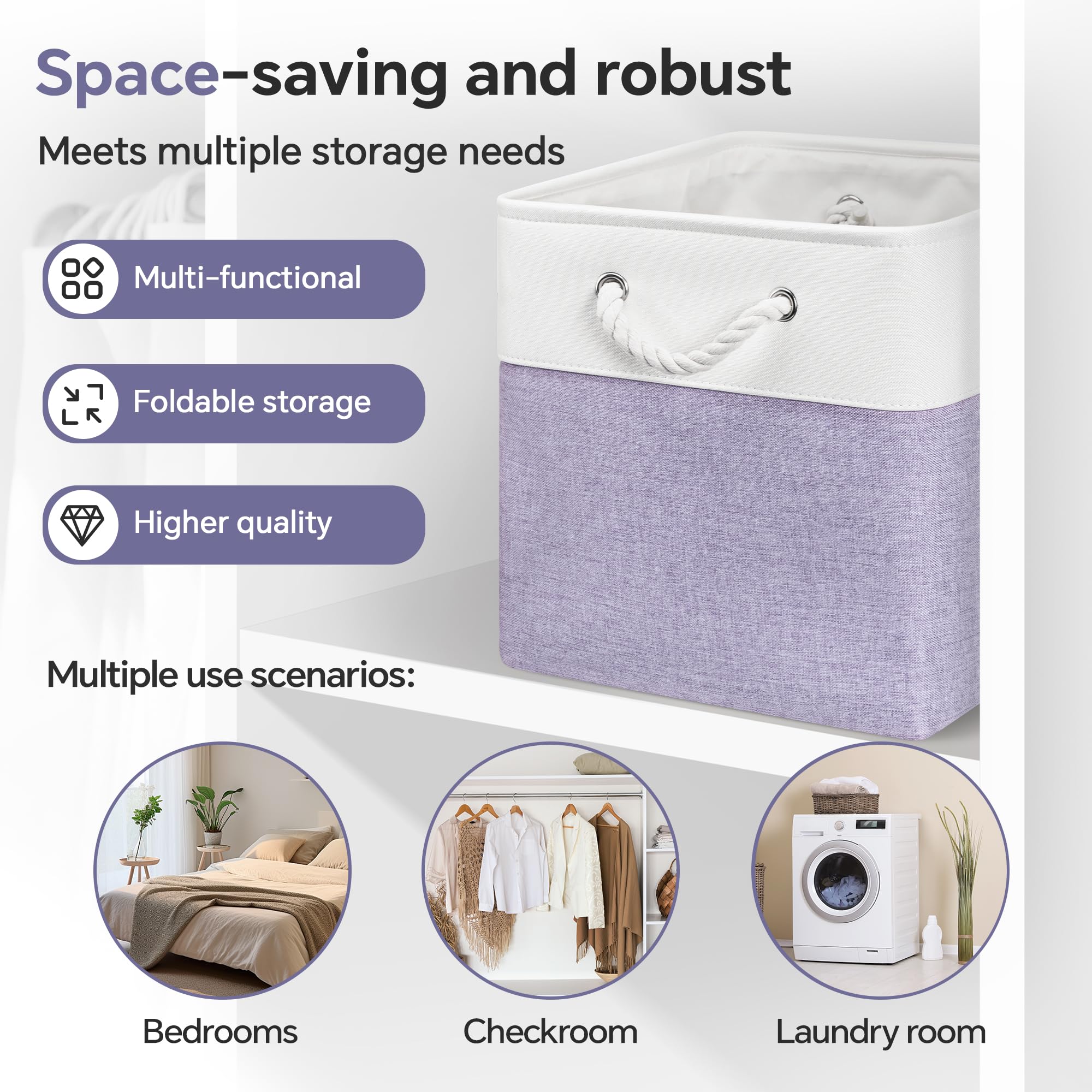 13x13x13 Inch Storage Cube Bins Foldable Organizer Baskets 6 Pack (6 Count)