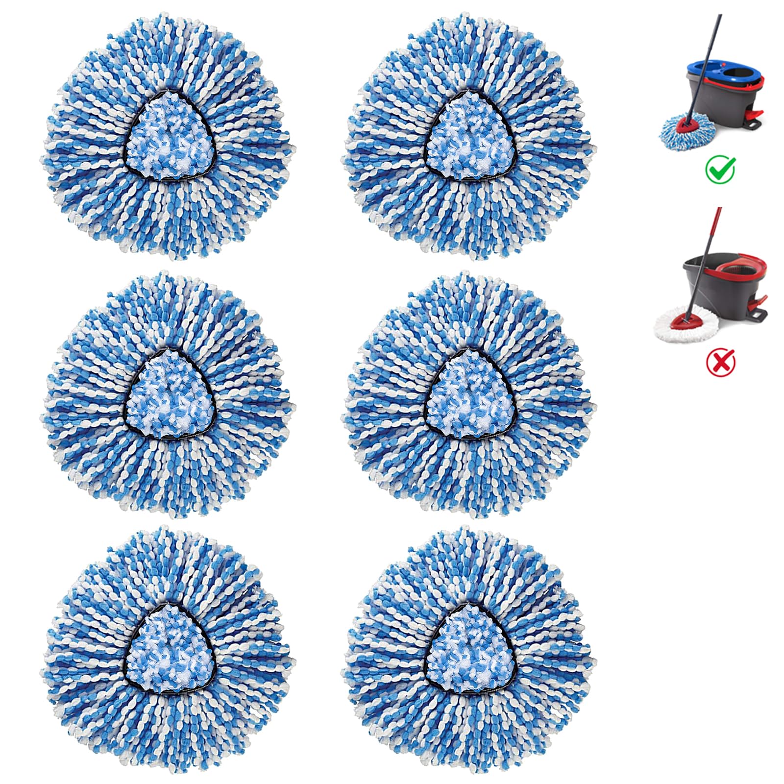 2 Tank Mop Heads Replacements for O (30 Ounce)