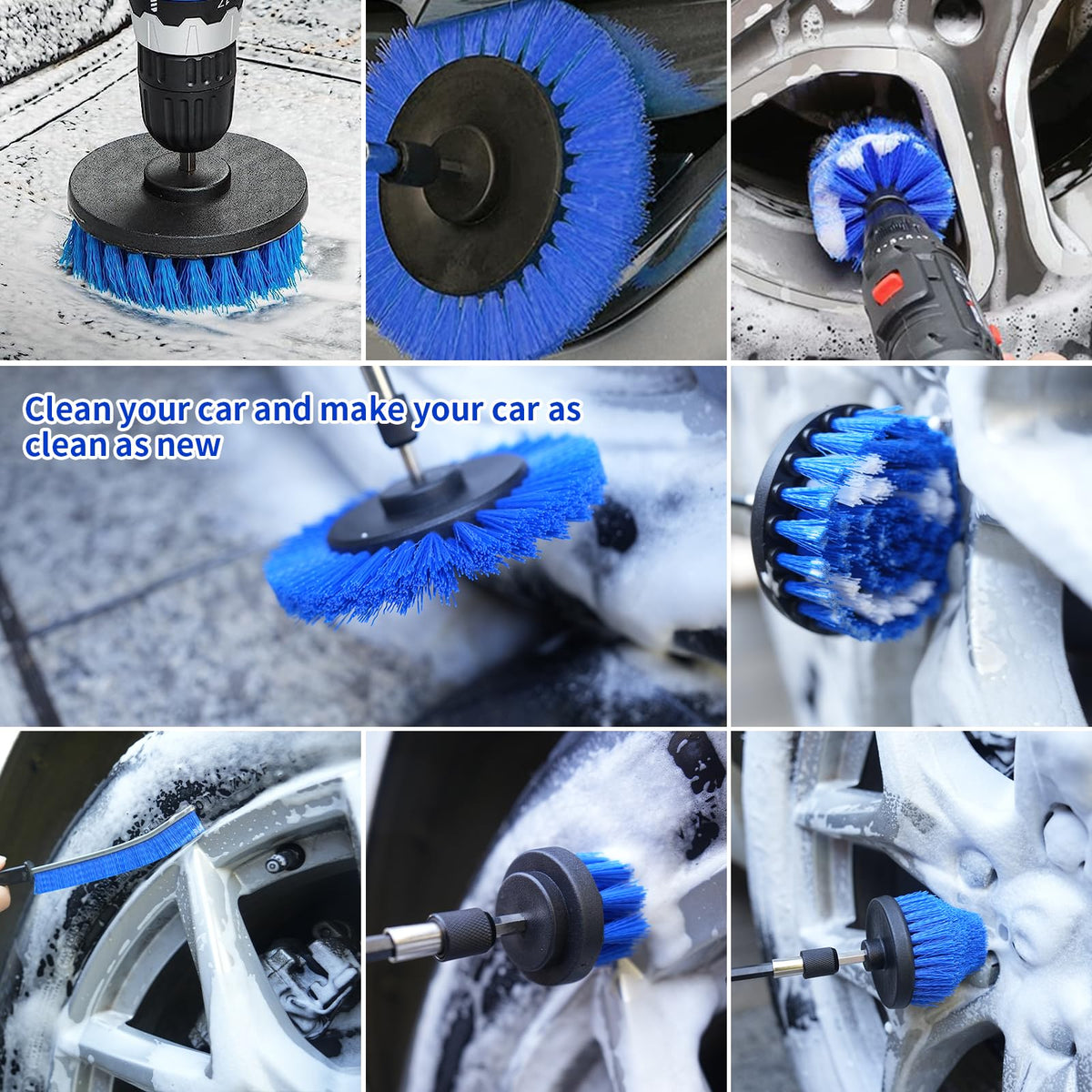 10 Pcs Drill Brush Attachment Set (10 Count)