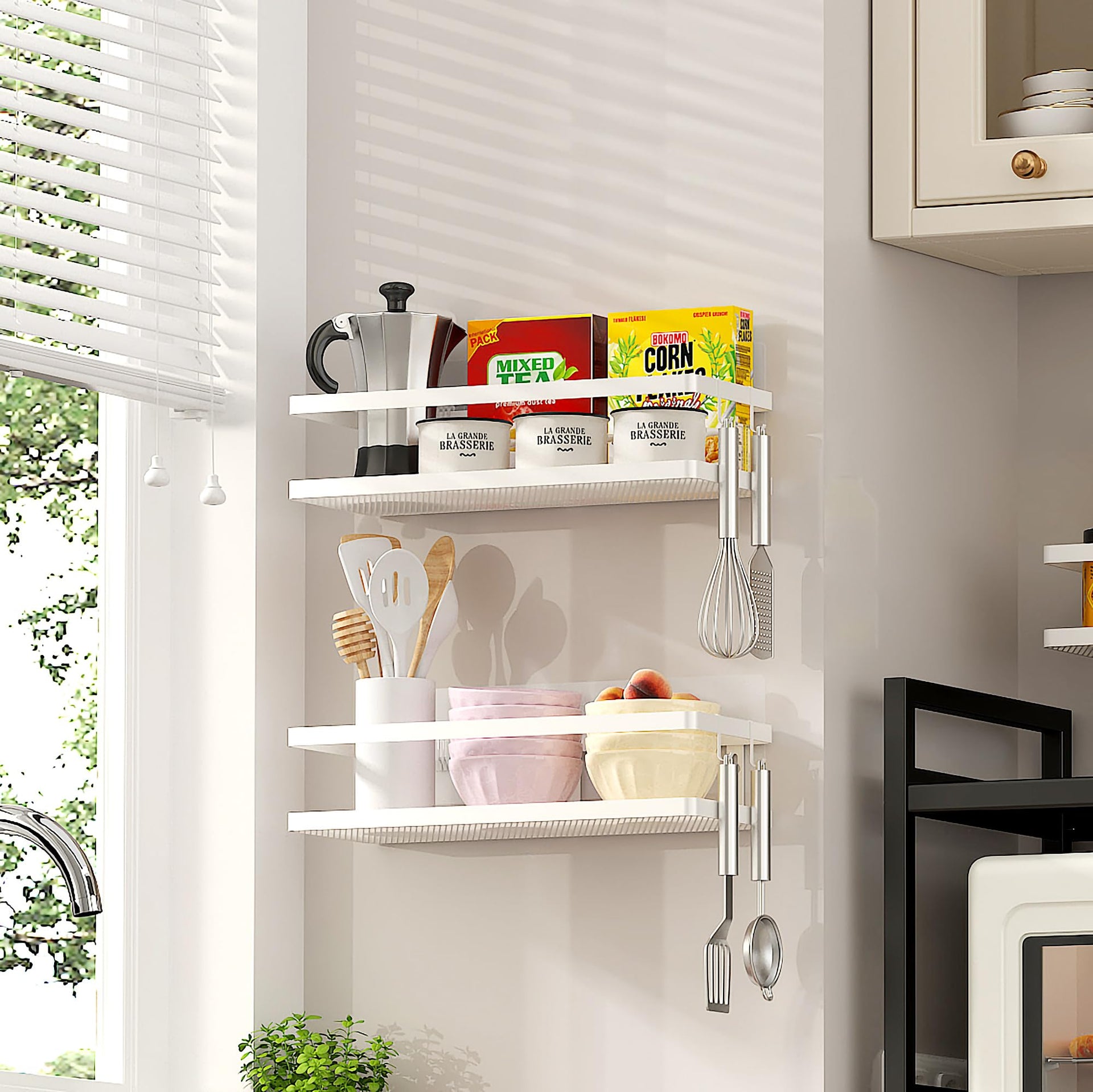 2 Pack Minimalist Shower Caddy Wall Mount (2 Count)