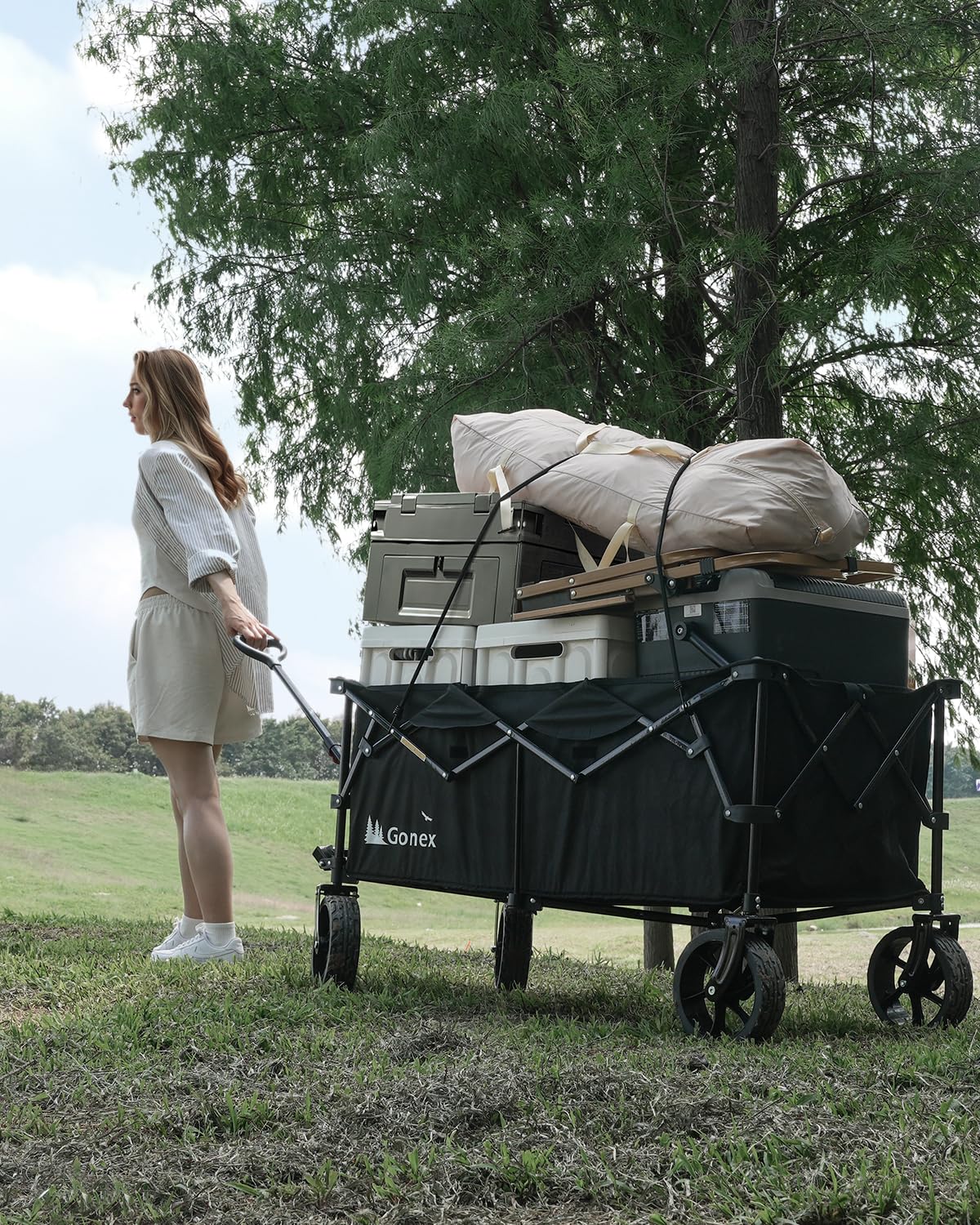 48" L Collapsible Wagon Cart Foldable