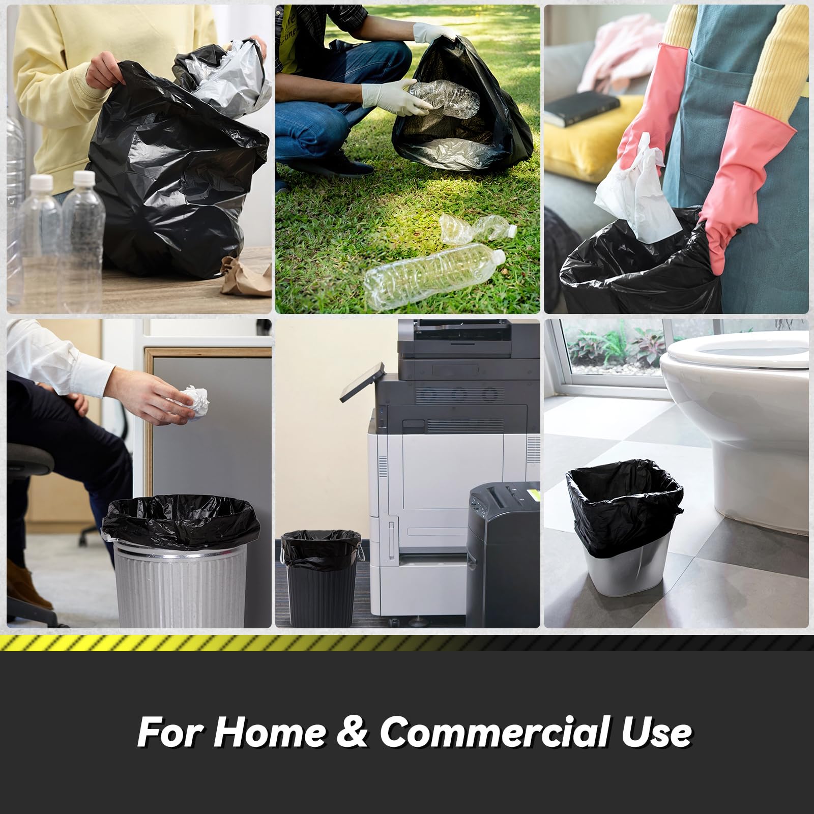 100 Count 17 Micron Extra Heavy Duty 4 Gallon Trash Bags