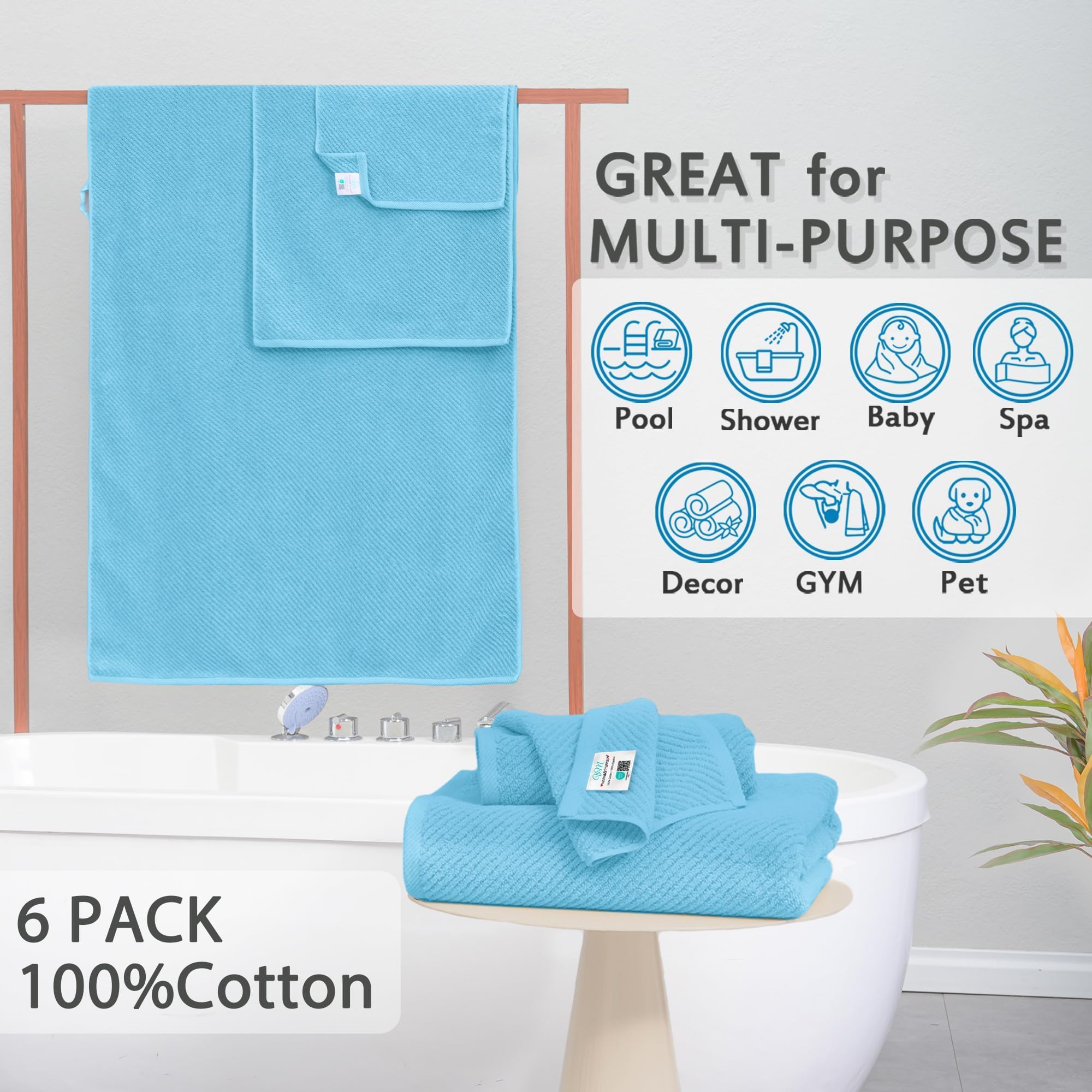 Bath Towels 4PC (4 Count)