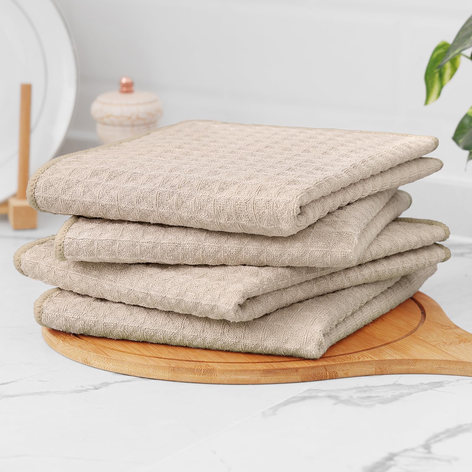 Microfiber Kitchen Towels and Dishcloths Sets (12 Count)