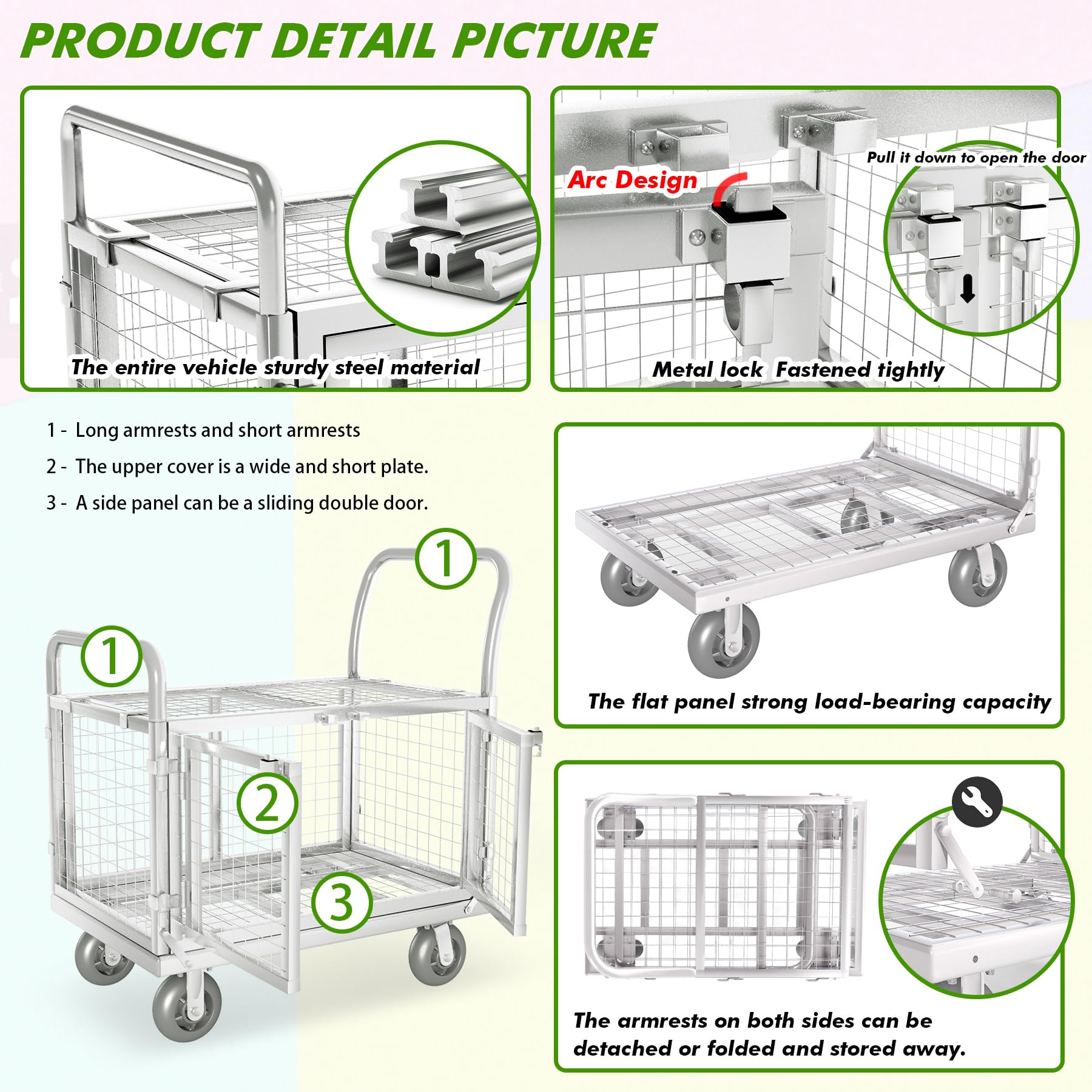Platform Truck Cart with Cage 2