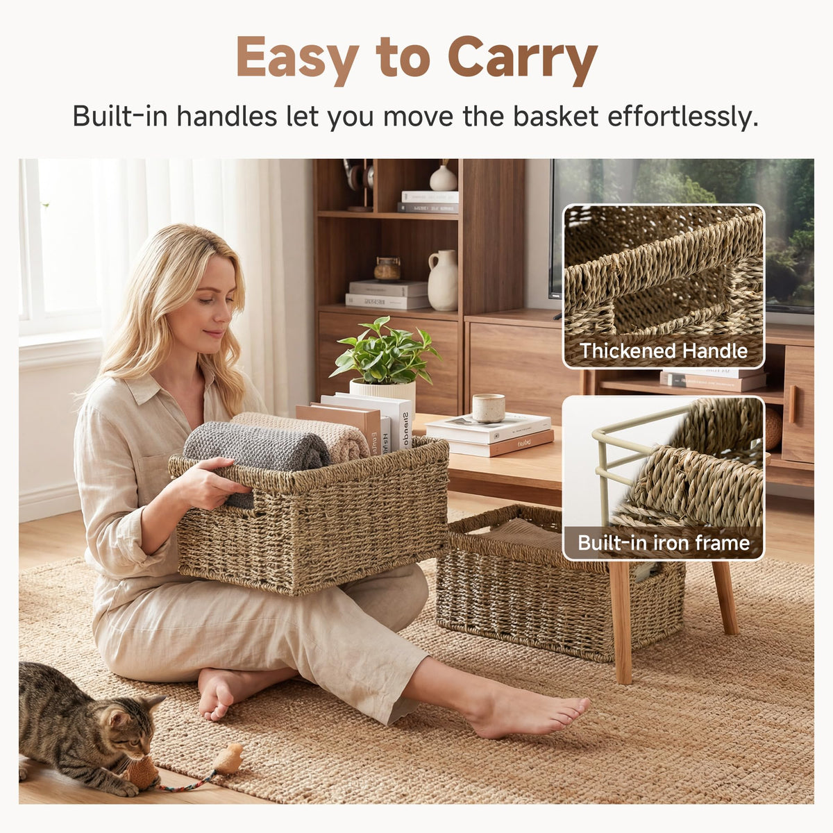 Wicker Storage Baskets (2 Count)