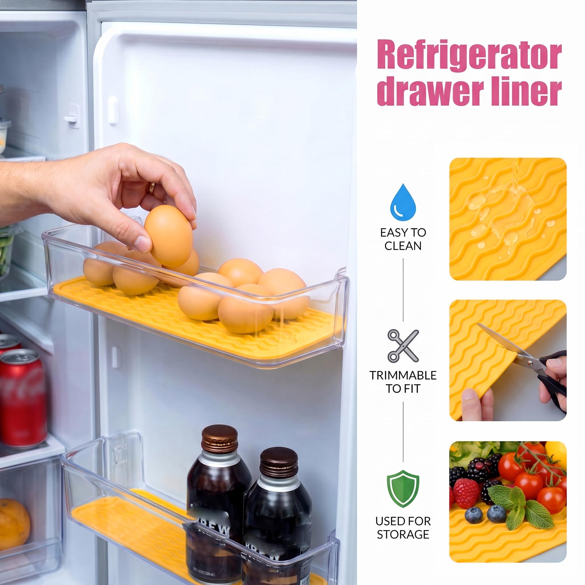 Silicone Dish Drying Mat for Multiple Usage