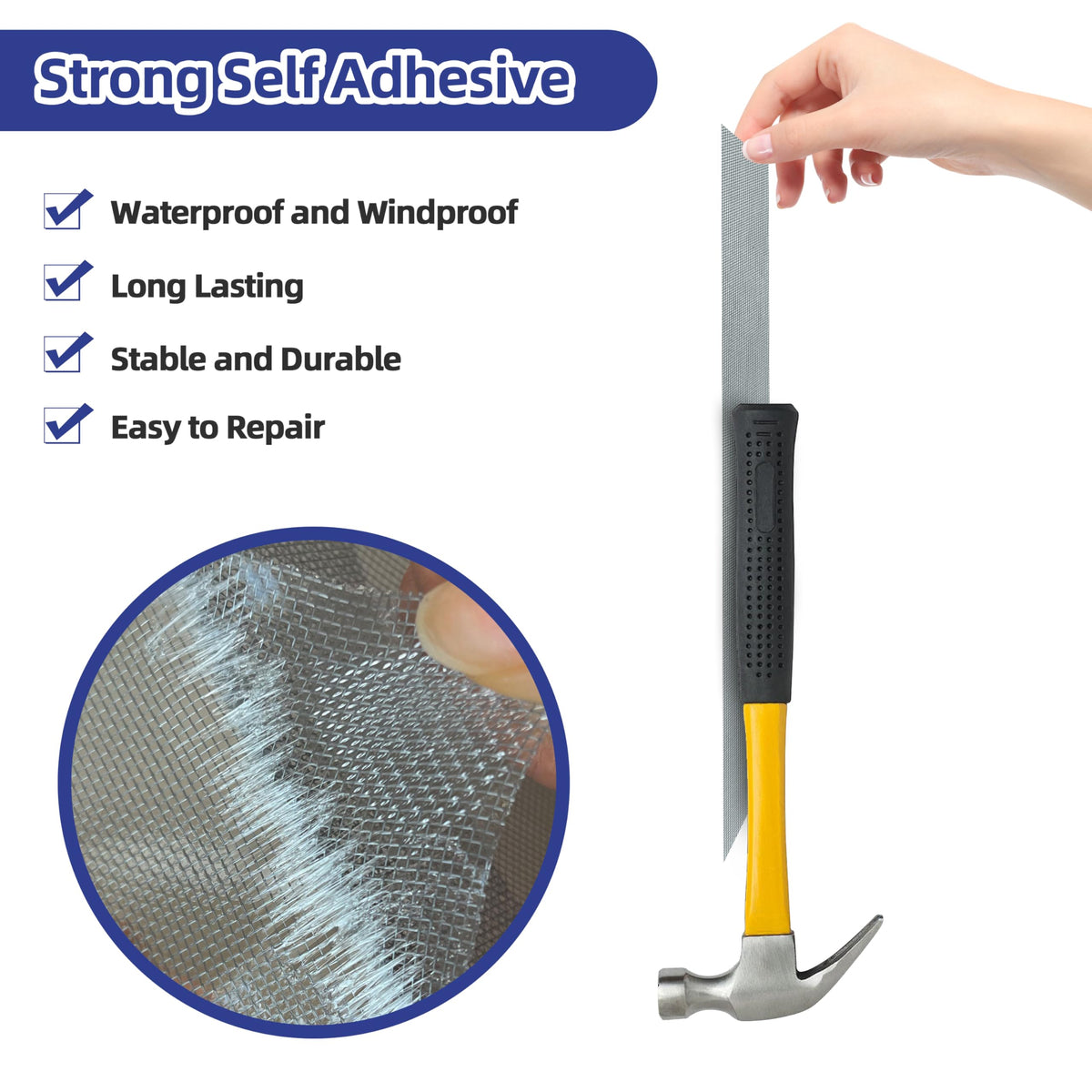 Grey Window Screen Repair Tape (10 Foot)