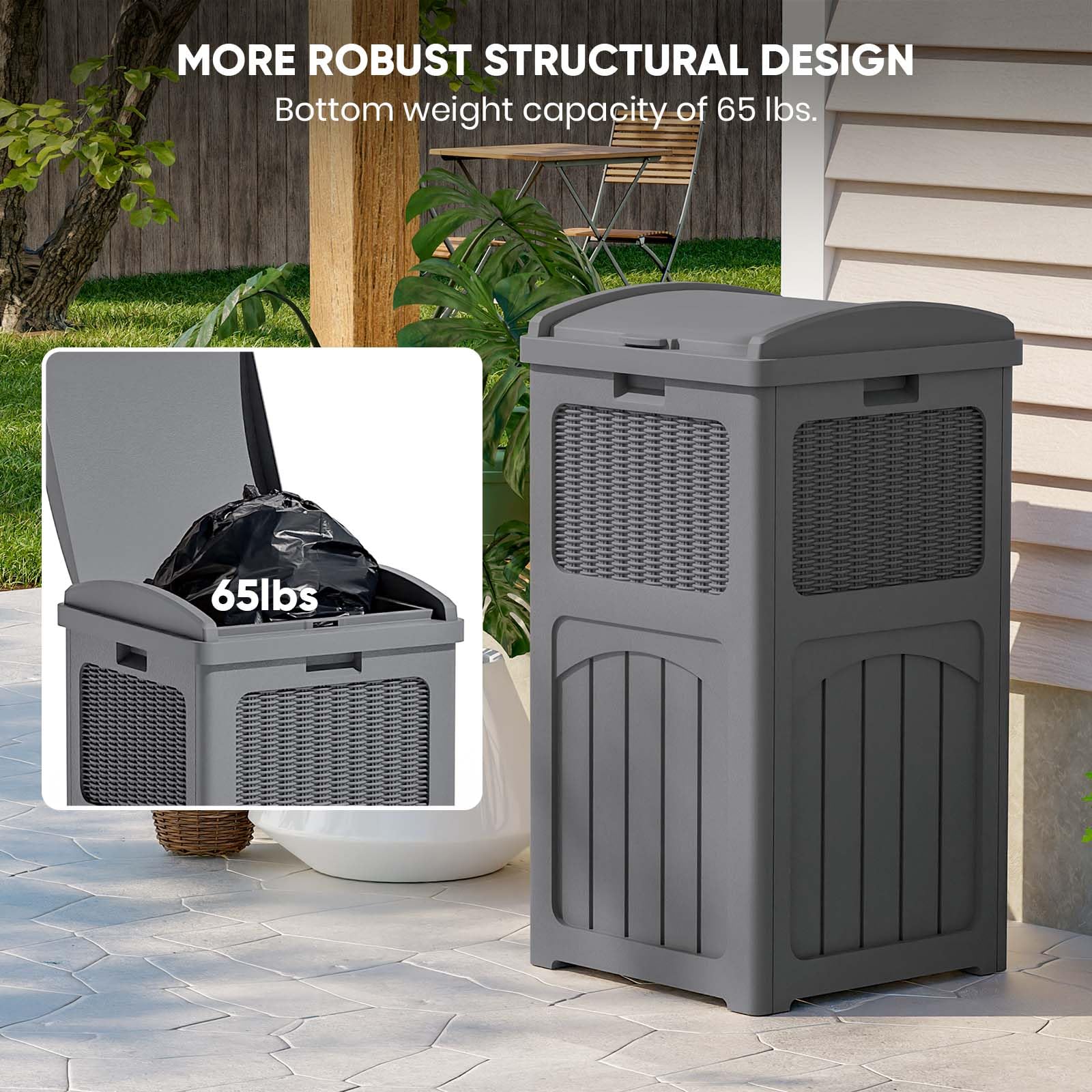 36 Gallon Outdoor Trash Can (2 Count)