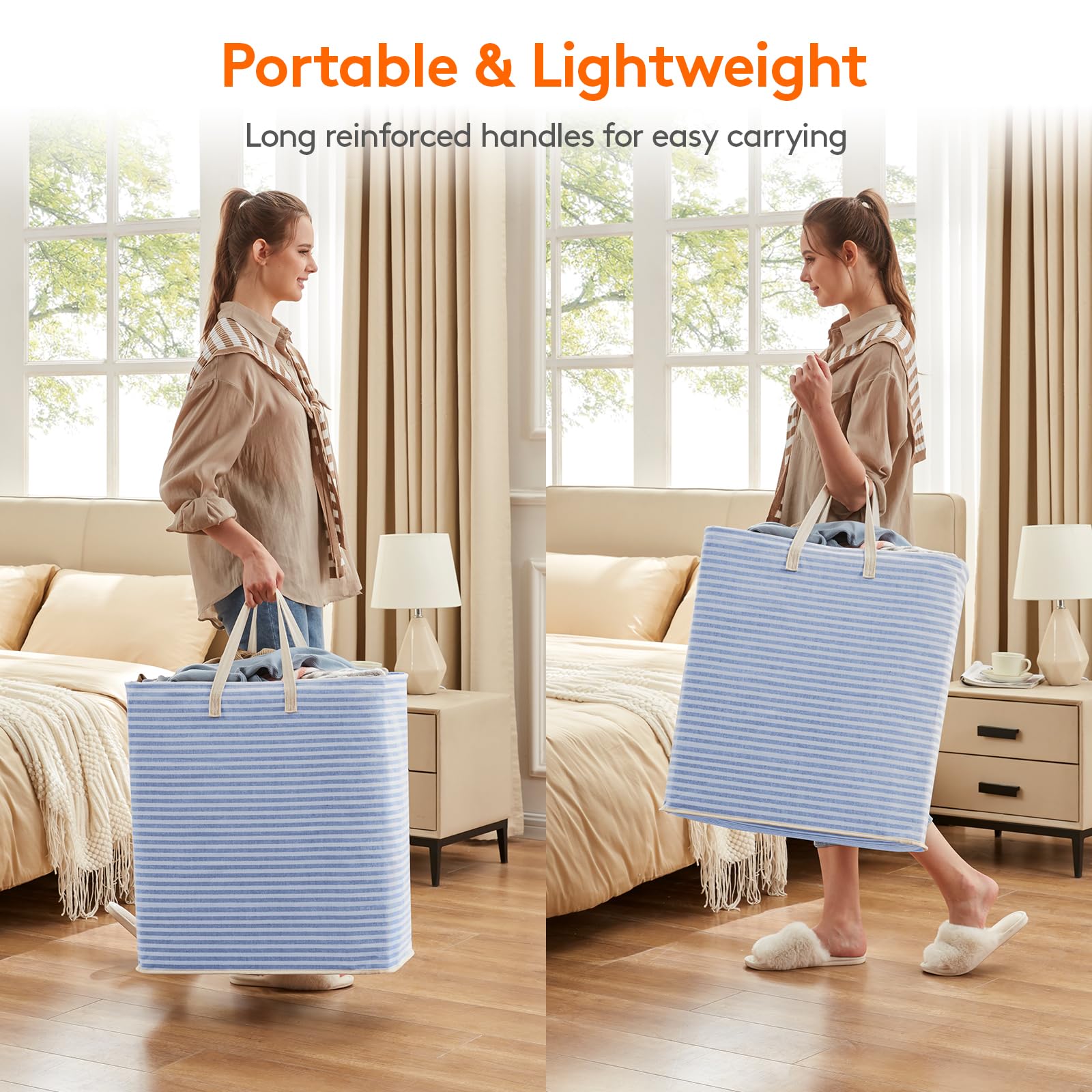 2 Pack Laundry Basket 100L Each (2 Count)