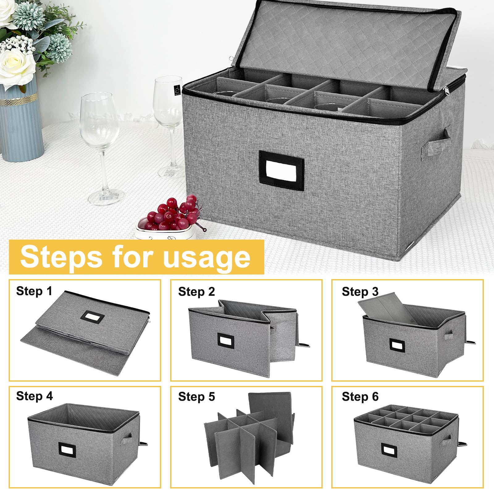 Wine Glass Storage Box