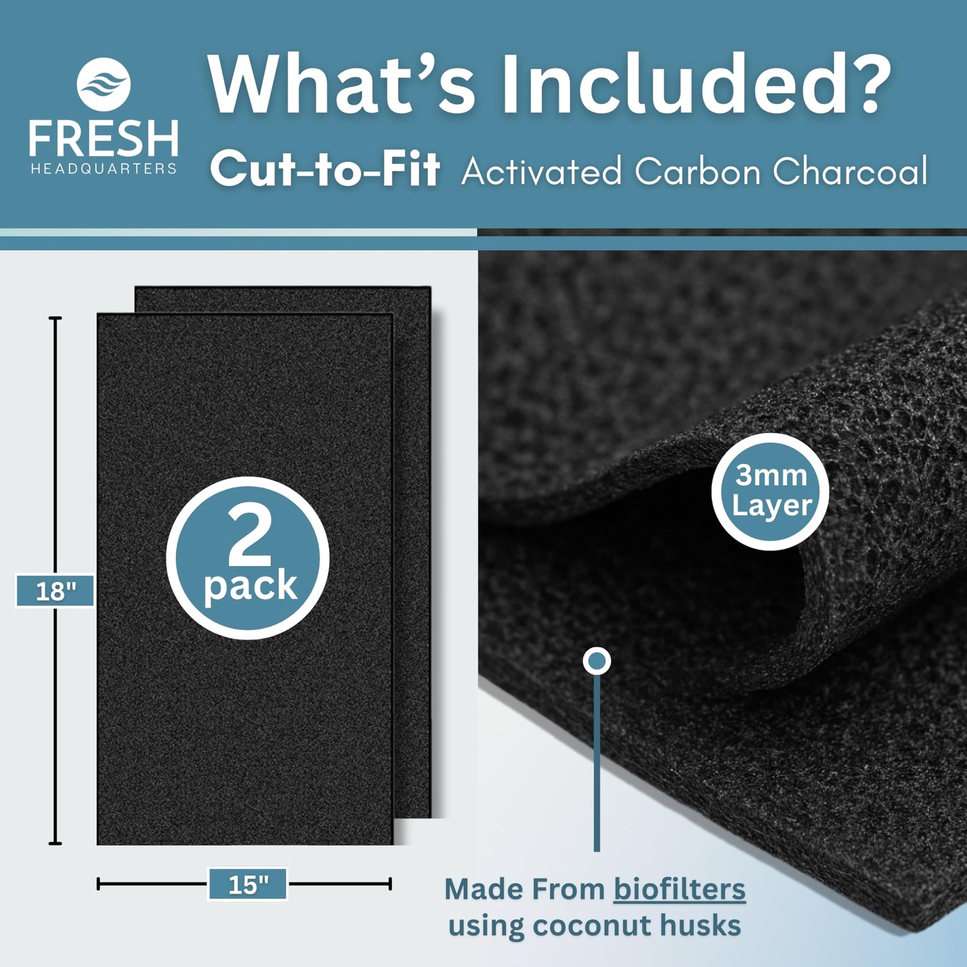 Activated Carbon Microwave Charcoal Filters (2 Count)